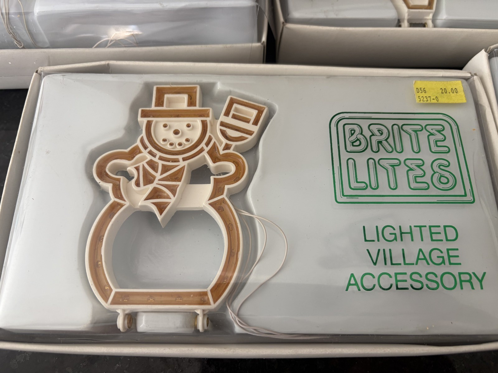 Lot of 5 Brite Lites Lighted Village Accessories NOS Christmas NIB Ceramic