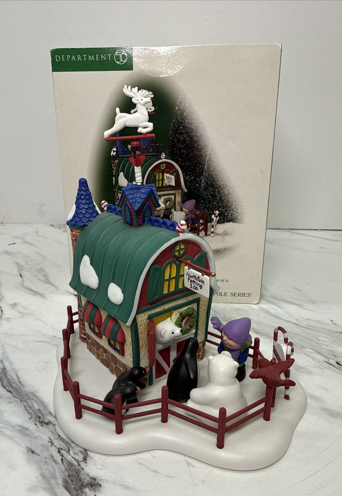 Dept 56 North Pole Series North Pole Petting Zoo 56823 RETIRED EUC