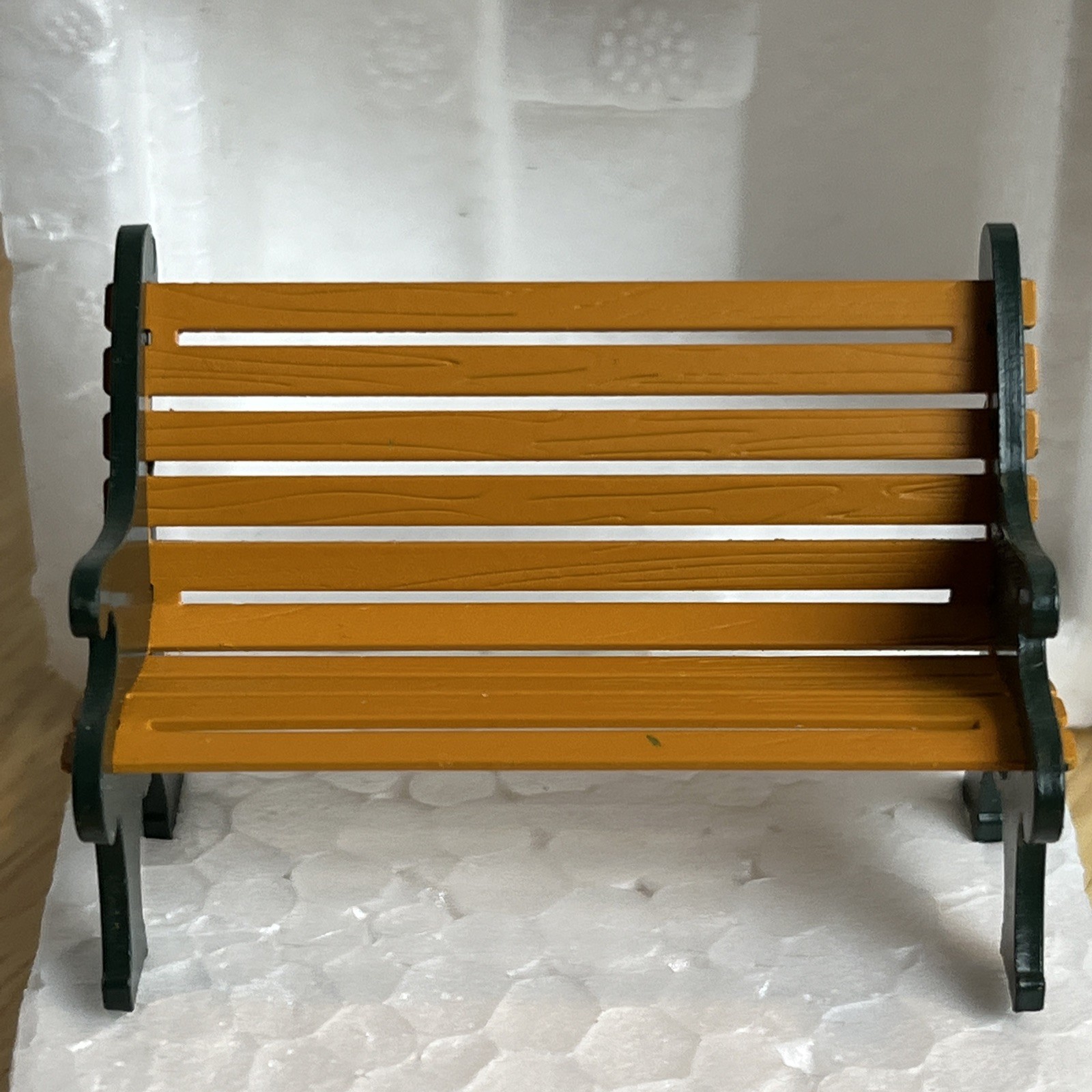Vtg Dept 56 Village Wrought Iron Park Bench 5230-2 Hand Painted Metal 3pc Lot