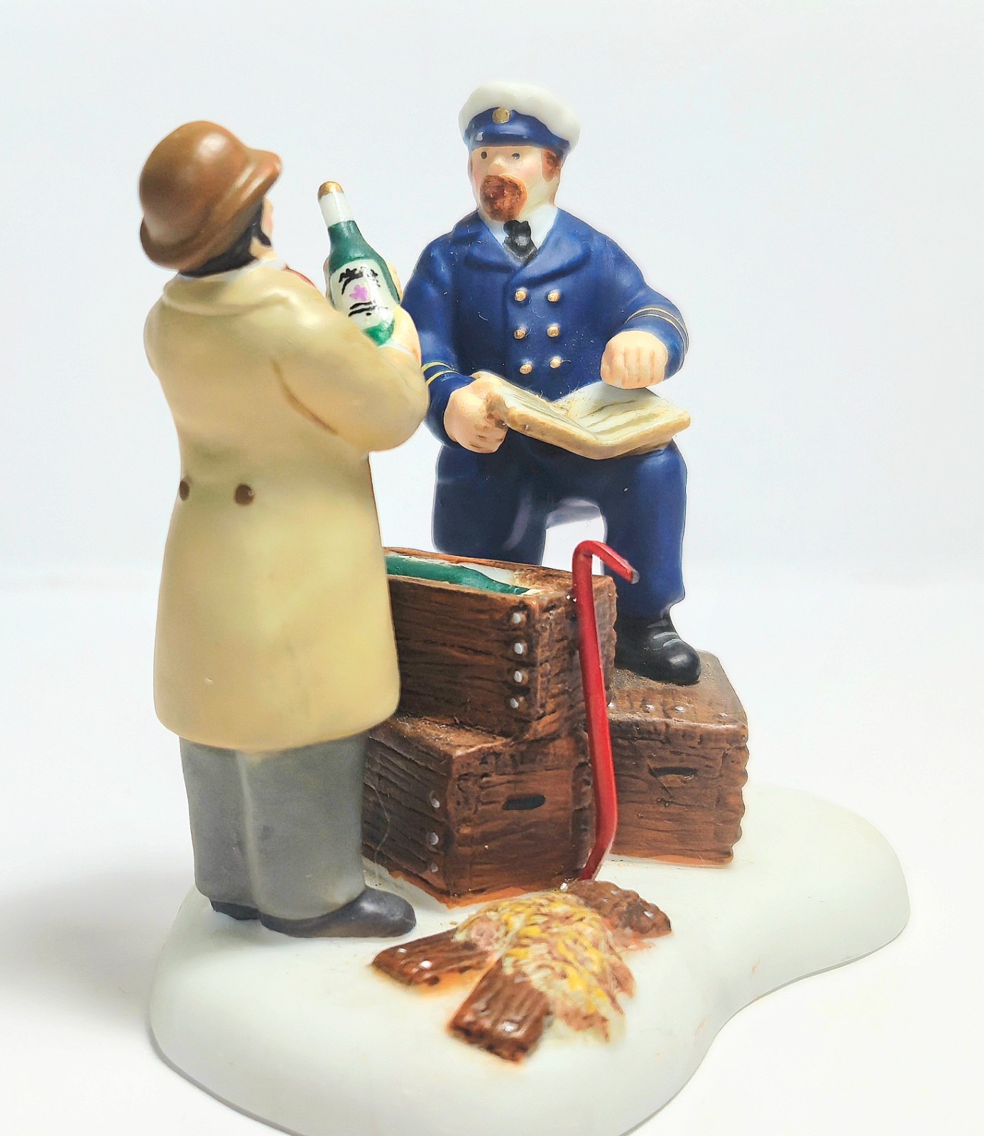 Dept 56 Checking The Ship’s Manifest, Queens Port Dickens Village Nautical 58599