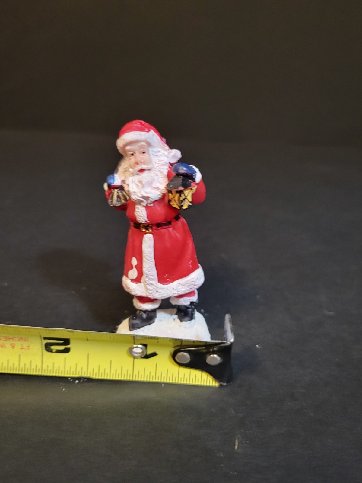 Holiday Time Santas Workbench Christmas Village Santa Claus Bag of Toys Light