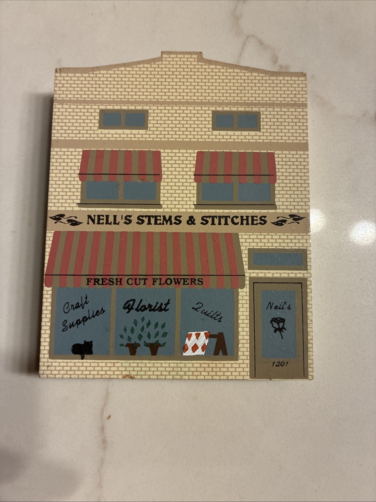 1990 The Cats Meow Series VIII Nell’s Stems & Stitches Signed by Faline