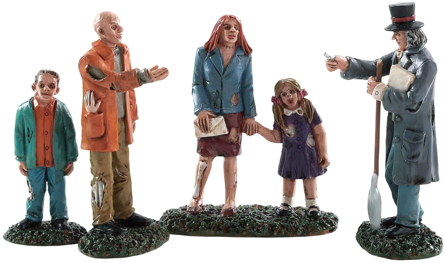 Lemax 82576 BUYING A NEW HOME Set of 4 Spooky Town Figurine Halloween Figure I