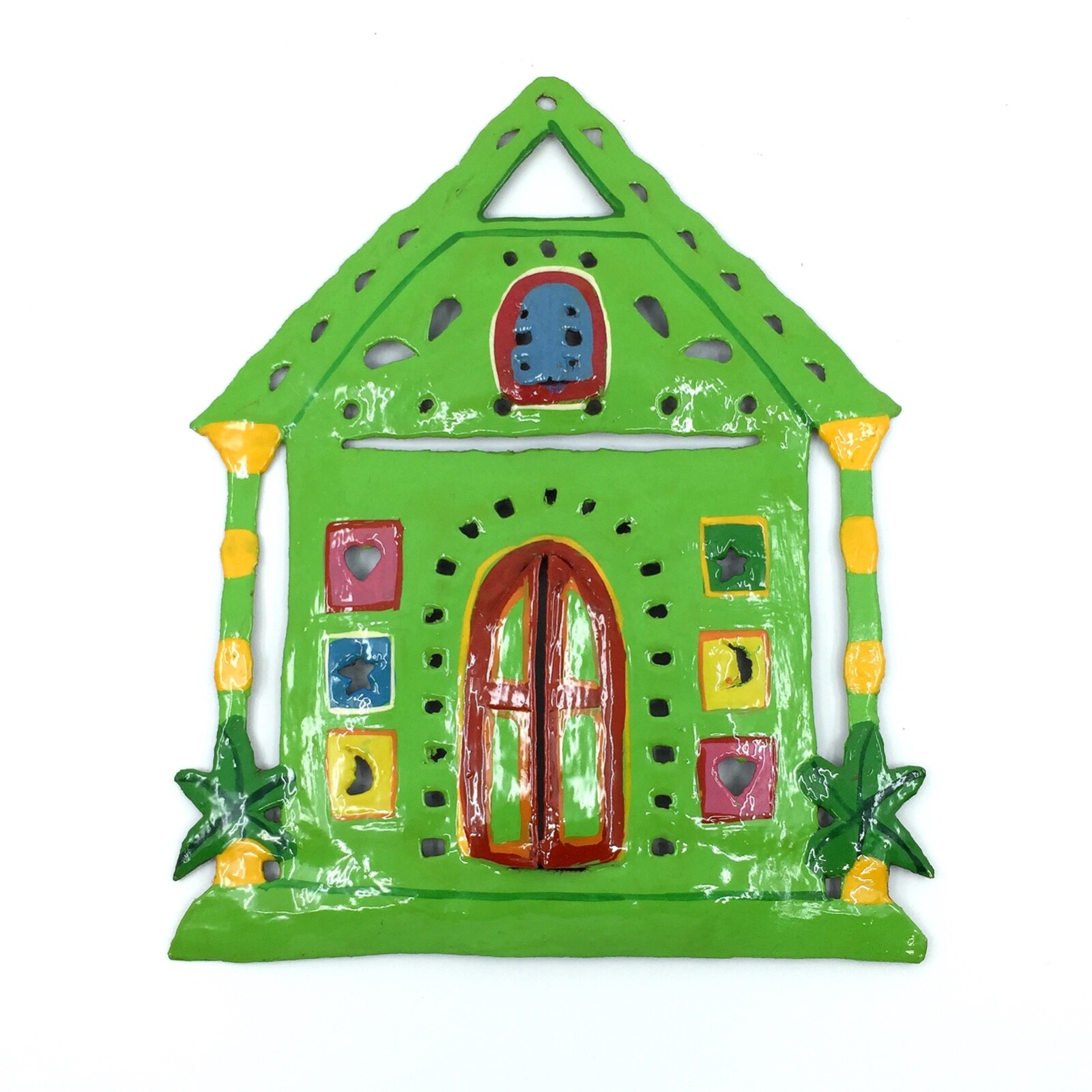 Gingerbread Conch House 8″ Tropical Indoor Outdoor Handcrafted Haitian Art #3