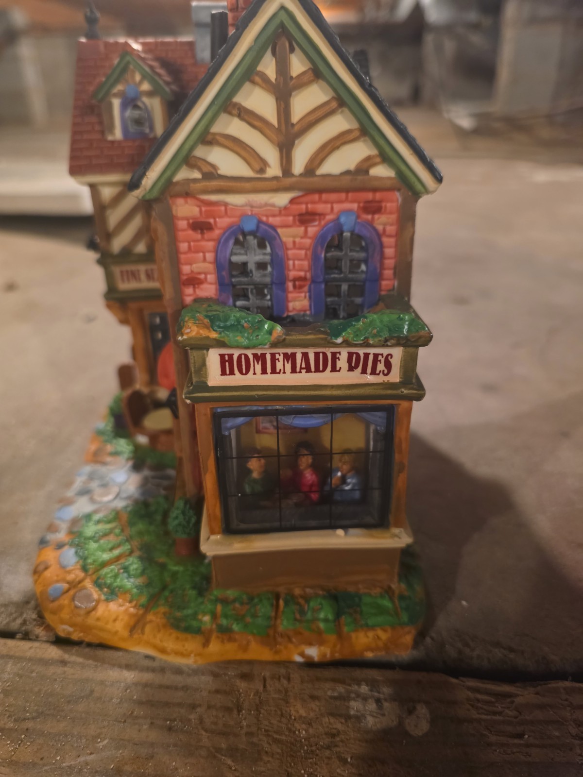 Christmas Village Homemade Pies Shop Building, Painted Ceramic Porcelain, 1pc