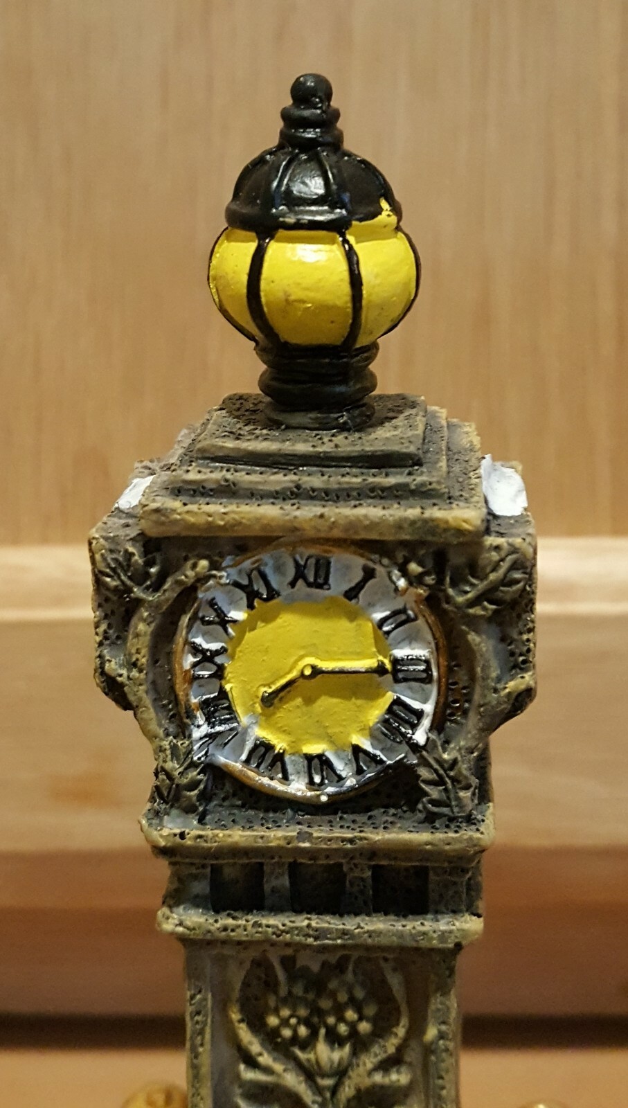 Holiday Time Christmas Village Rustic Beige Polyresin “Clock Tower”