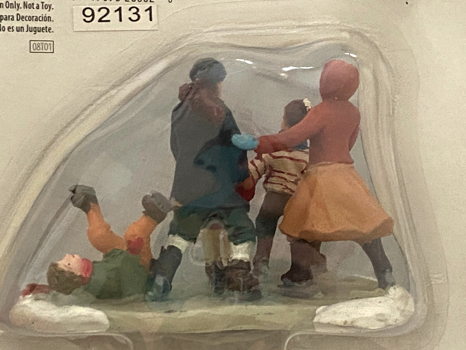 Holiday Time BLUE WATERS COLLECTION Christmas Village Family Ice Skating Figure