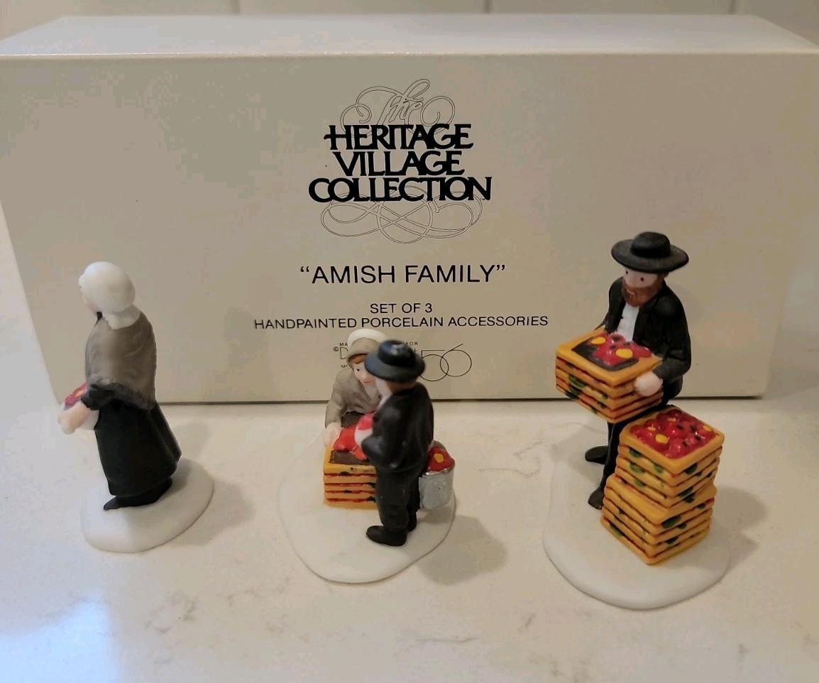 Dept 56 Heritage Village Amish Family Set of 3 #5948-0
