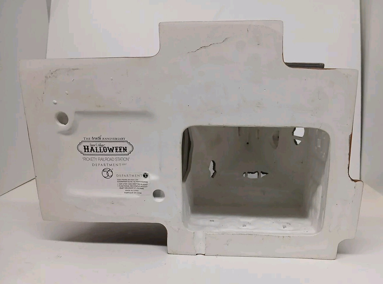 Dept 56 Halloween Snow Village Rickety Railroad Station * No Sound Unit/Adapter