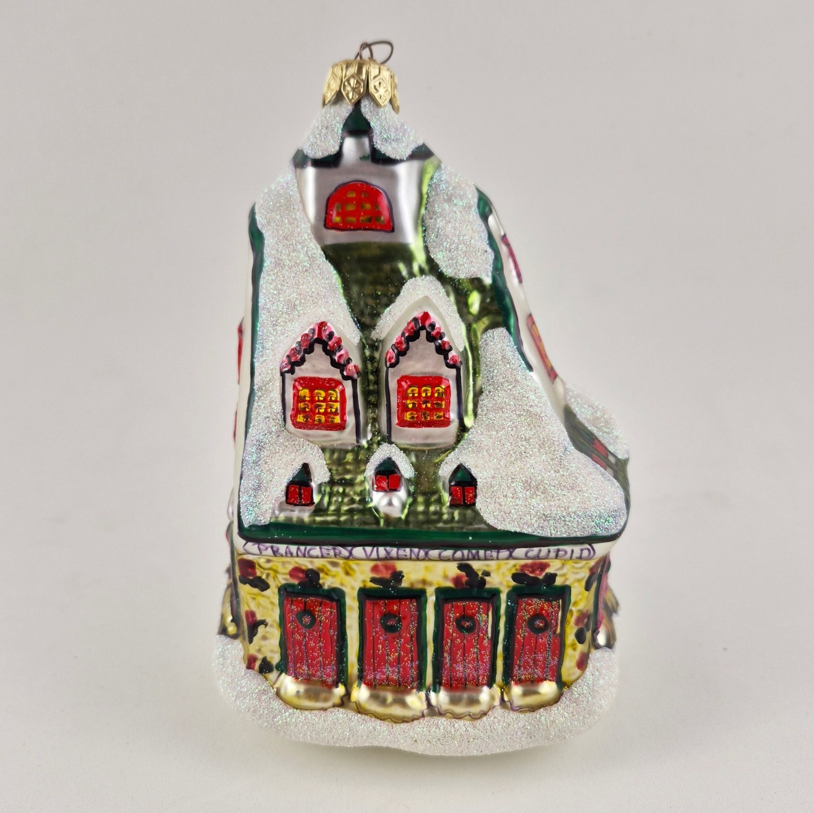 Dept 56 Reindeer Barn Glass Ornament Night Before Christmas North Pole Series