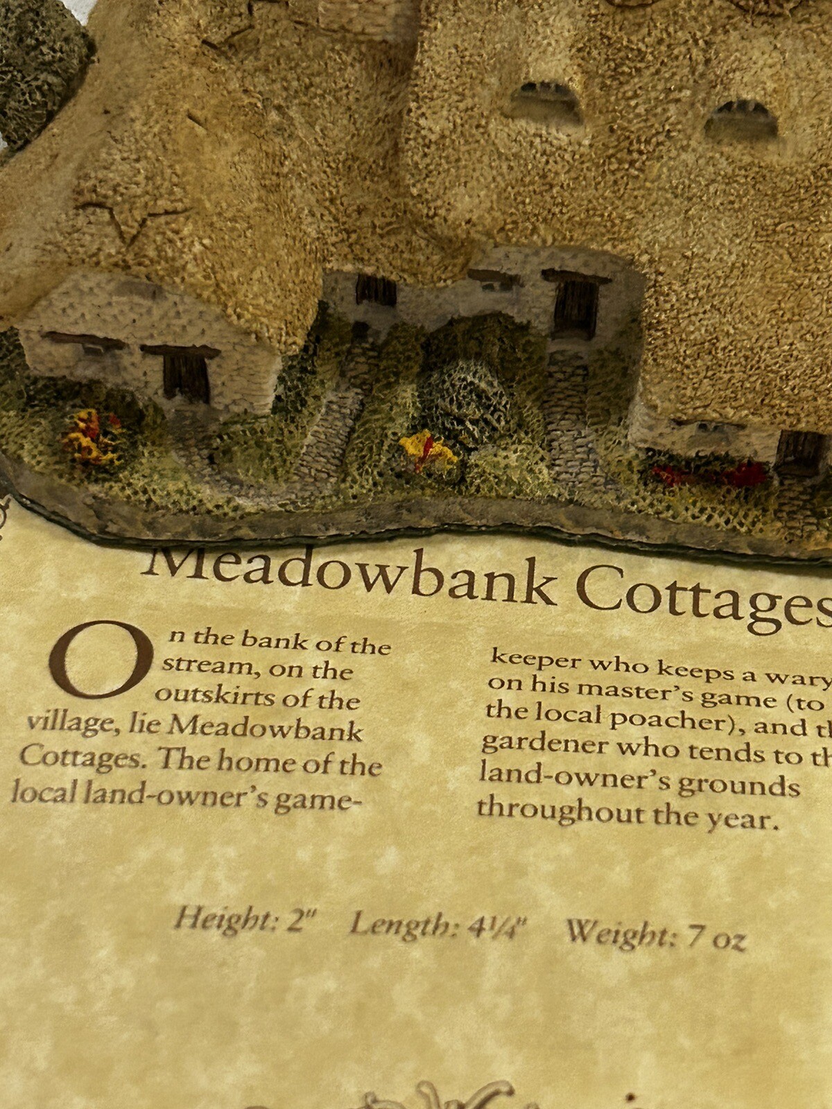 David Winters Vtg1985 MEADOWBANK COTTAGE w COA & Orig Box. Heart of England