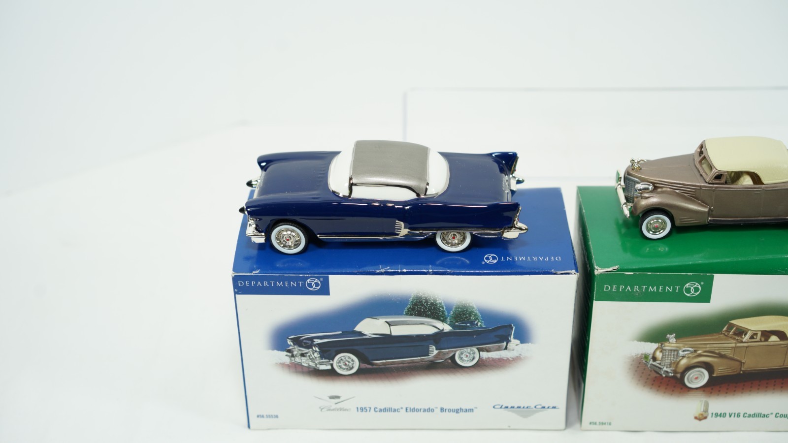 Department 56 Classic Vintage Cars 1957 Cadillac Eldorado & 1940 V16 Coupe S13