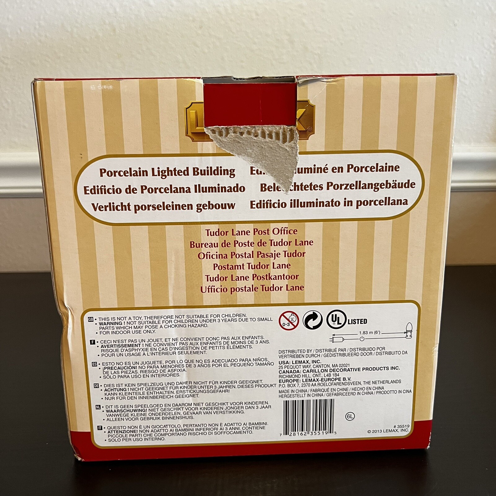 Lemax Tudor Lane Post Office Lighted 2013 Ceramic Christmas Village Cottage