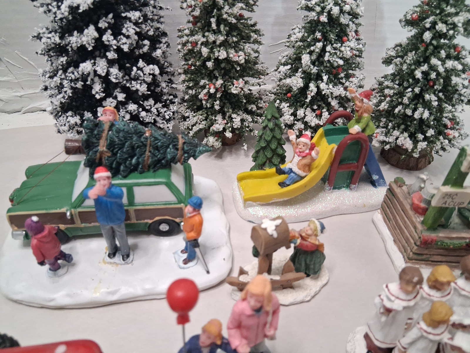 Lot Of 45 LEMAX,DEPT 56,ENCHANTED Christmas Figurines/Trees SEE DESCRIPTION
