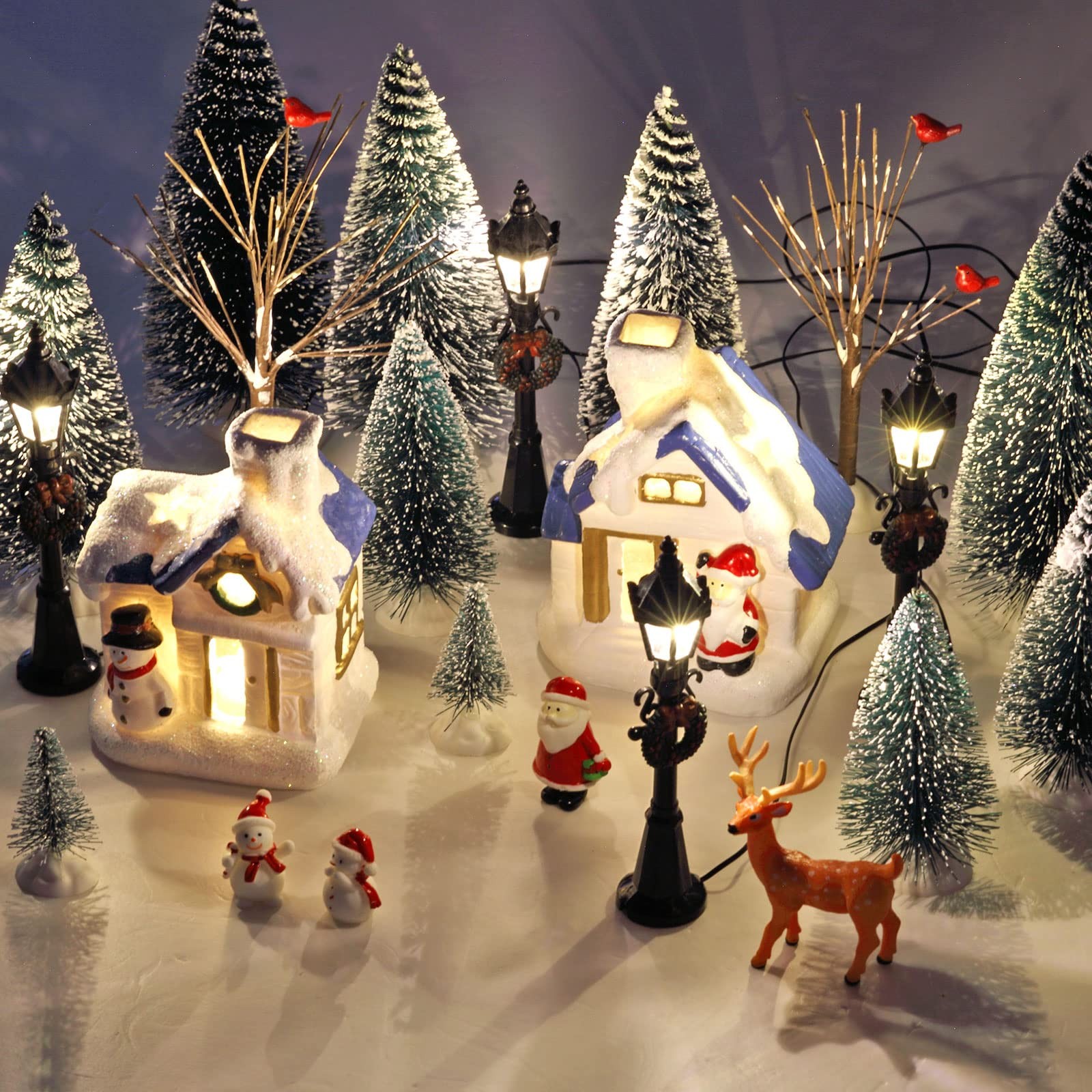 Namalu 34 Pieces Christmas Miniature, Mainly in Red, White, Brow, and Green