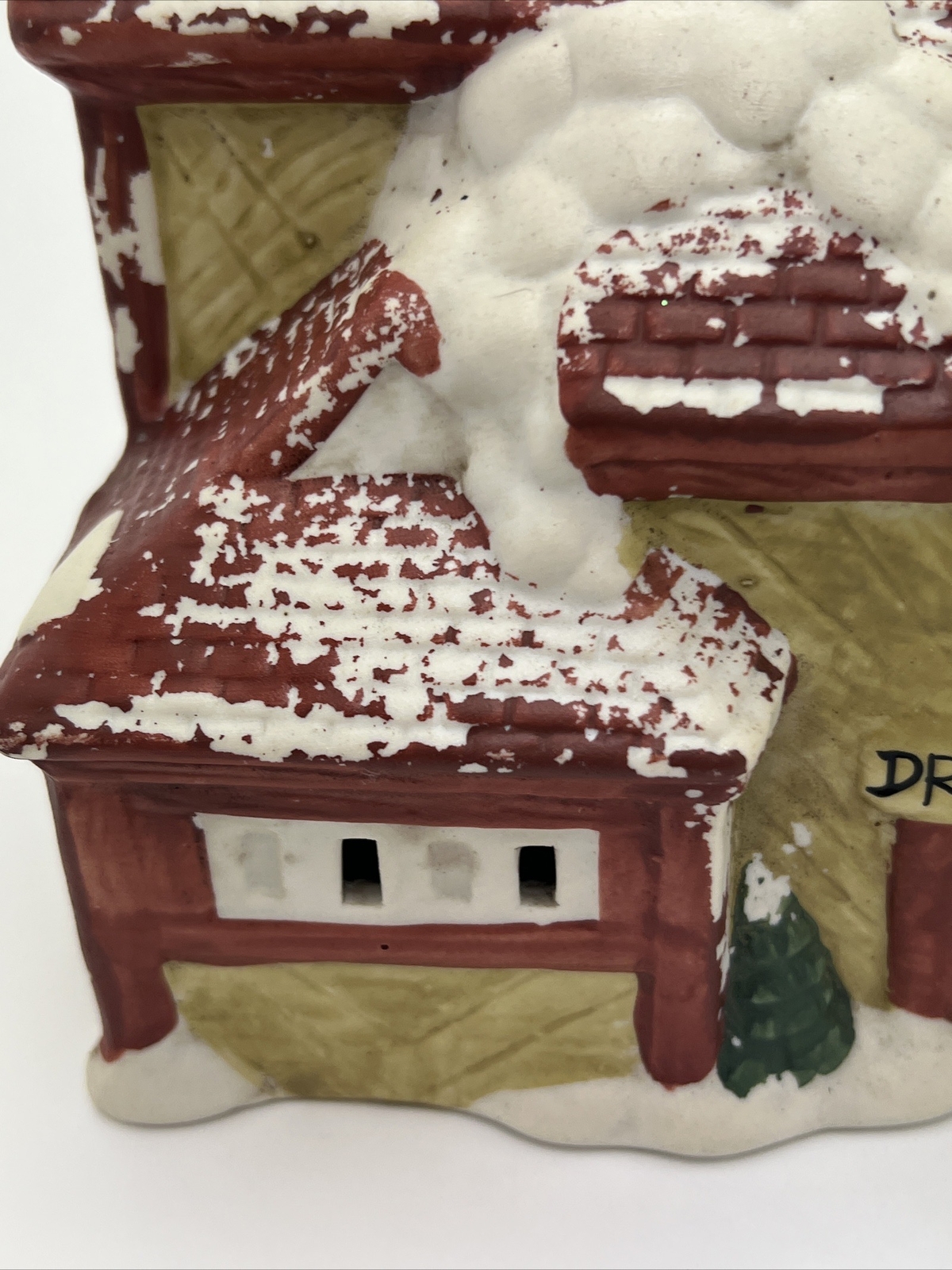 Winter Valley Villages Porcelain Drug Store Christmas Lighted House Vintage 1994