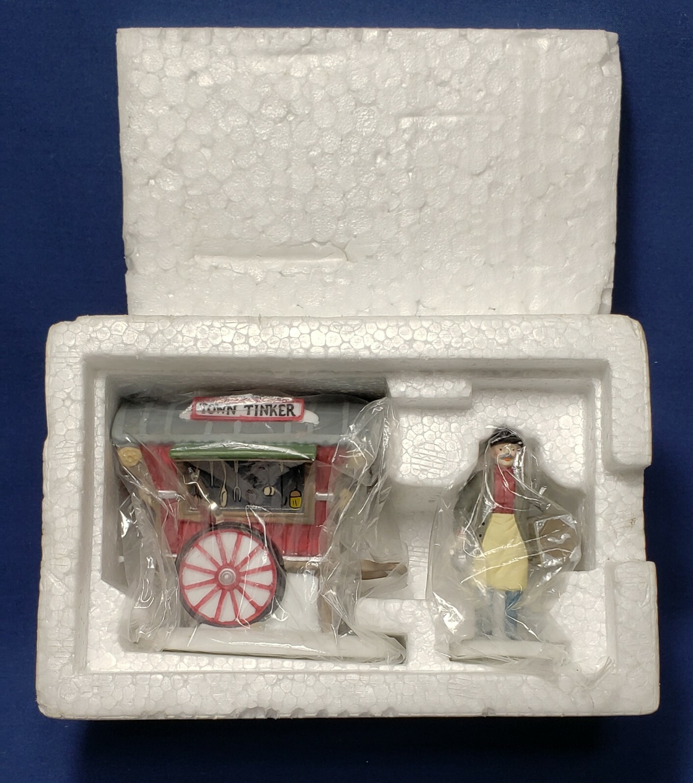 Vintage Dept 56 Town Tinker Heritage Village Original Box Taiwan