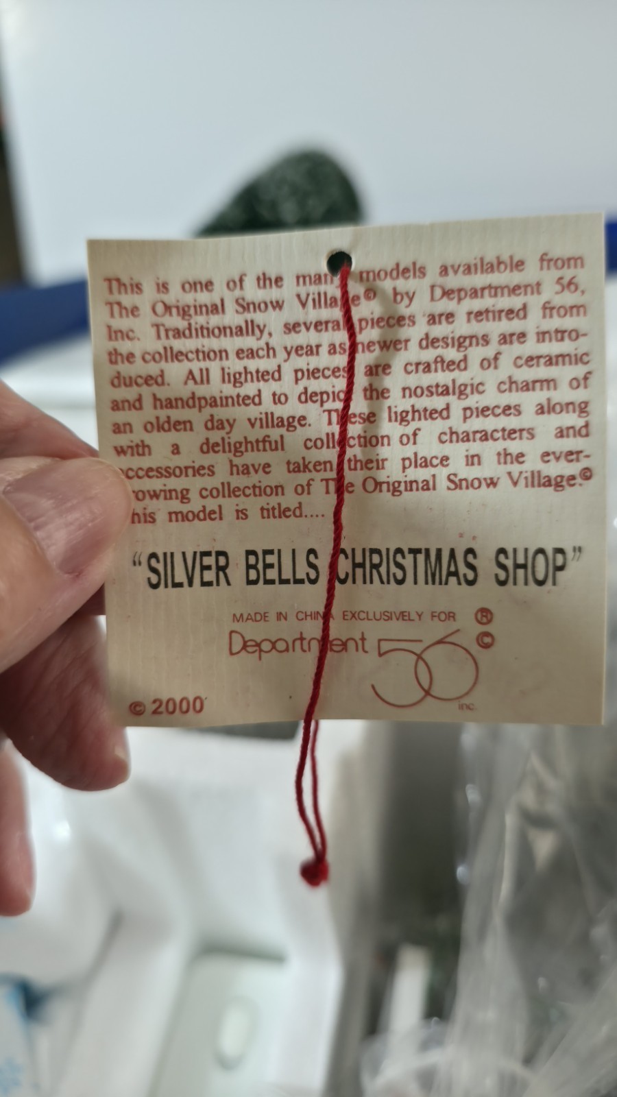 Dept 56 Silver Bells Christmas Shop Snow Village #55040 Gift Set Works, Complete