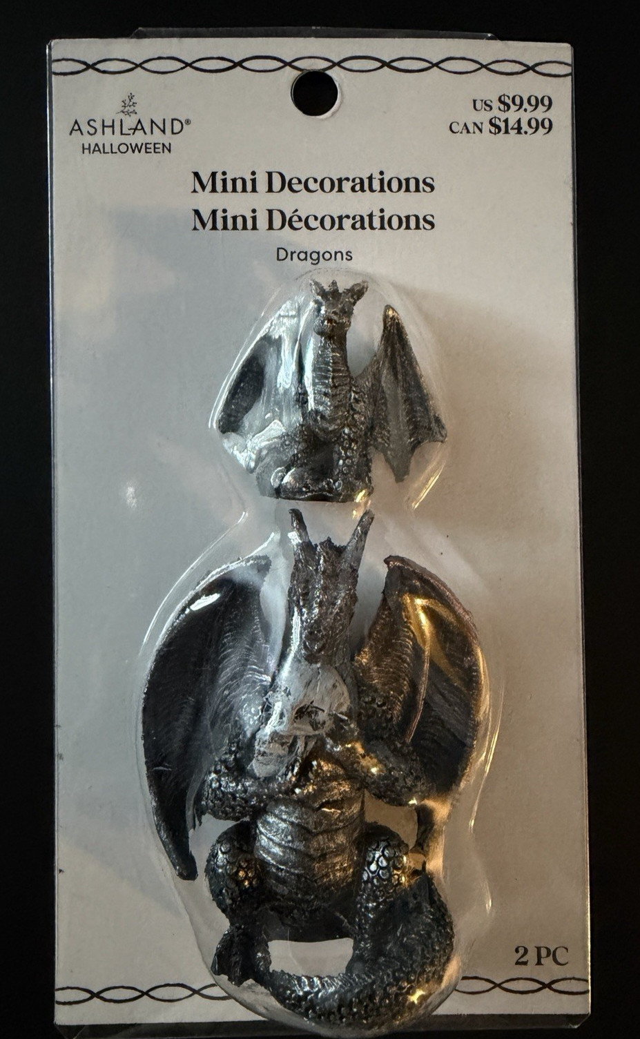 ASHLAND HALLOWEEN MINIATURES DRAGONS SET OF 2 ~ NEW IN PKG 2025