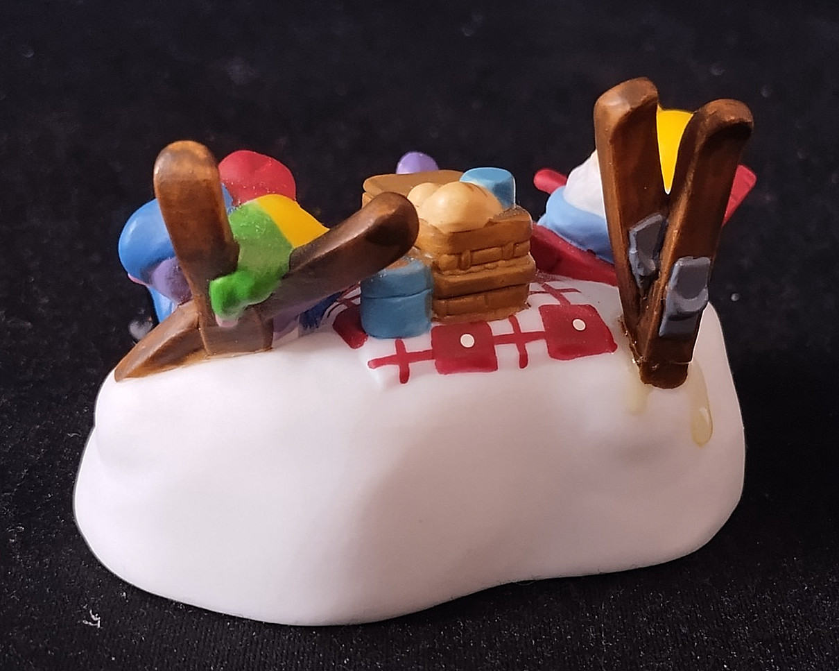 Dept 56 Heritage Village Accessory “Ski Bums” #56710 Skiers Relaxing