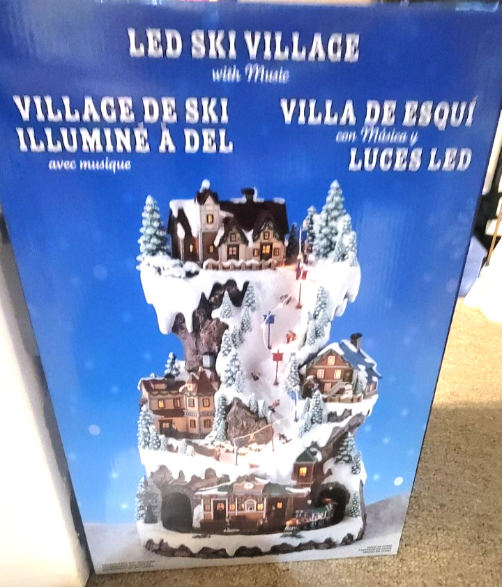 Christmas Ski Village Music Lights Moments In Time 8 Songs Costco Exclusive 20″