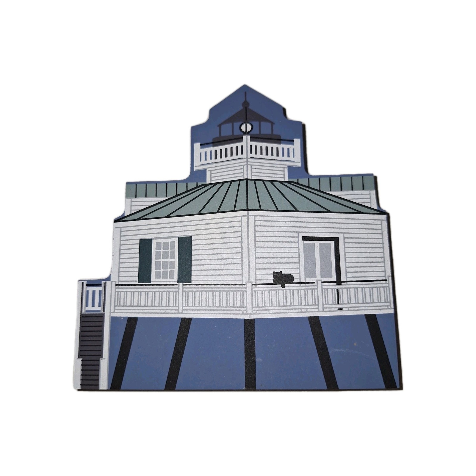 The Cat’s Meow Hooper Strait Lighthouse 1991 St. Michaels Maryland 4.5 x 4.75″