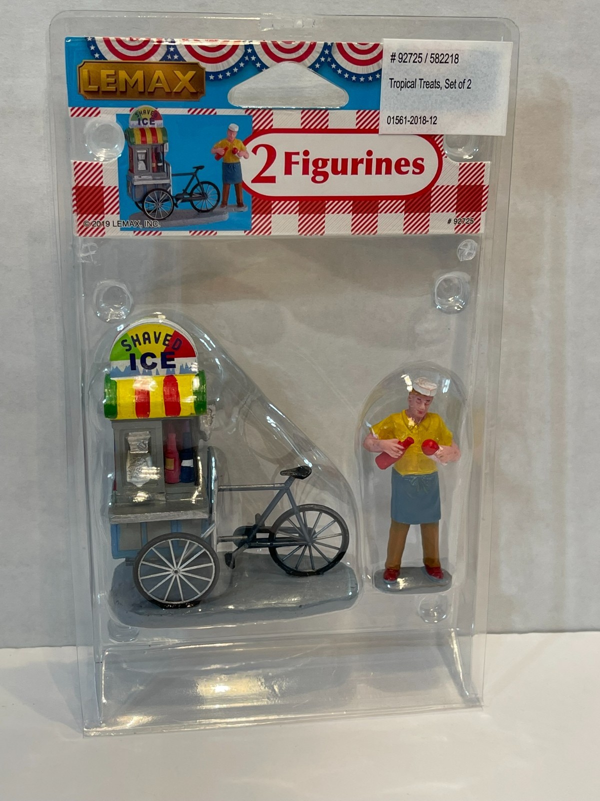 Lemax Tropical Treats Shaved Ice Stand Americana Summer 4th of July #92725 NIB