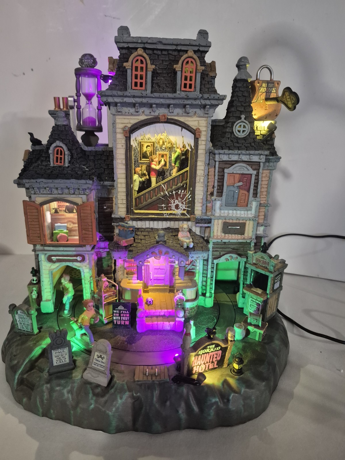 Lemax Spooky Town The Horrid Haunted Hotel Halloween Lighted Building Tested