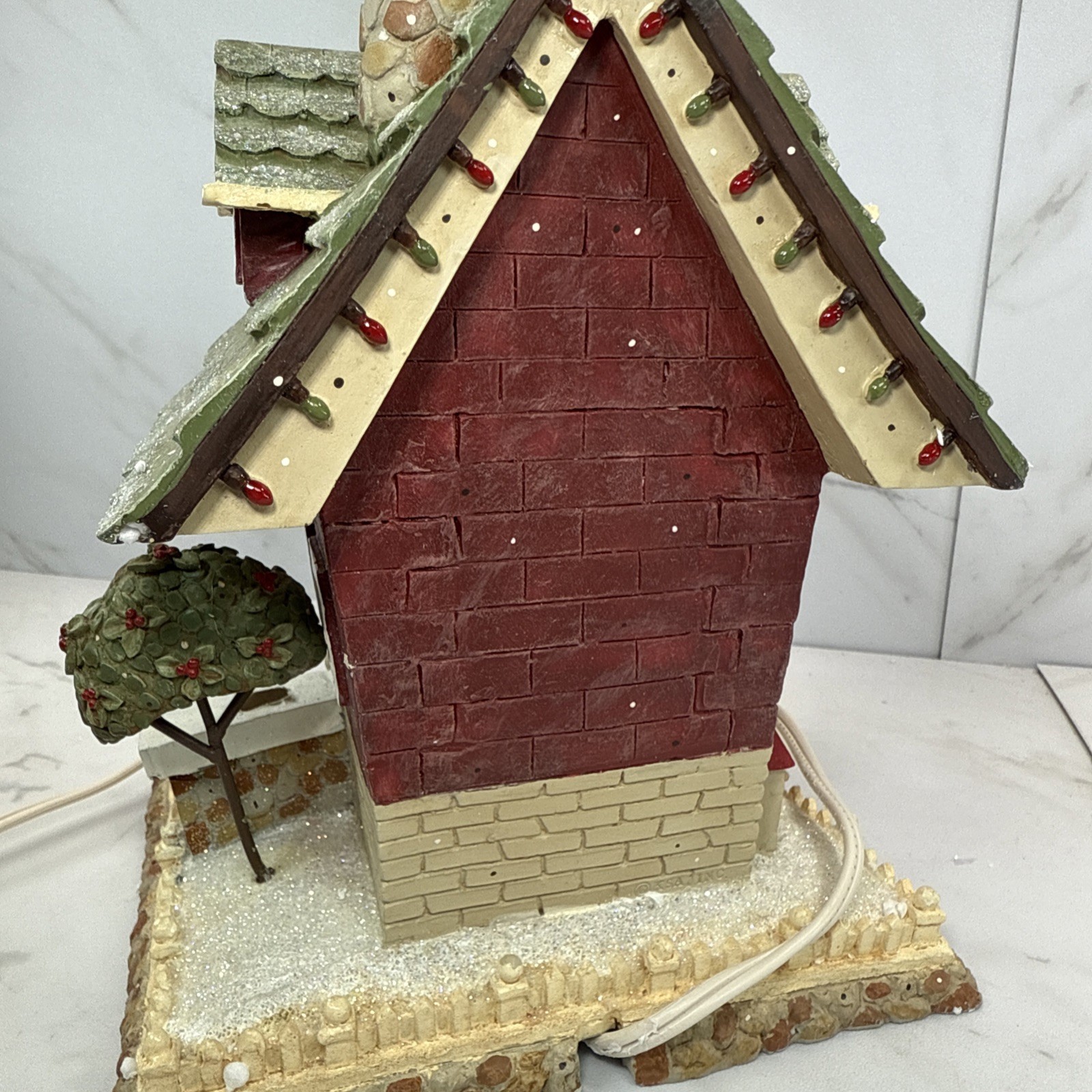 VTG Kurt S. Adler✨Santa’s World✨Welcome Home Tablepiece✨Santa✨Cottage✨Light✨