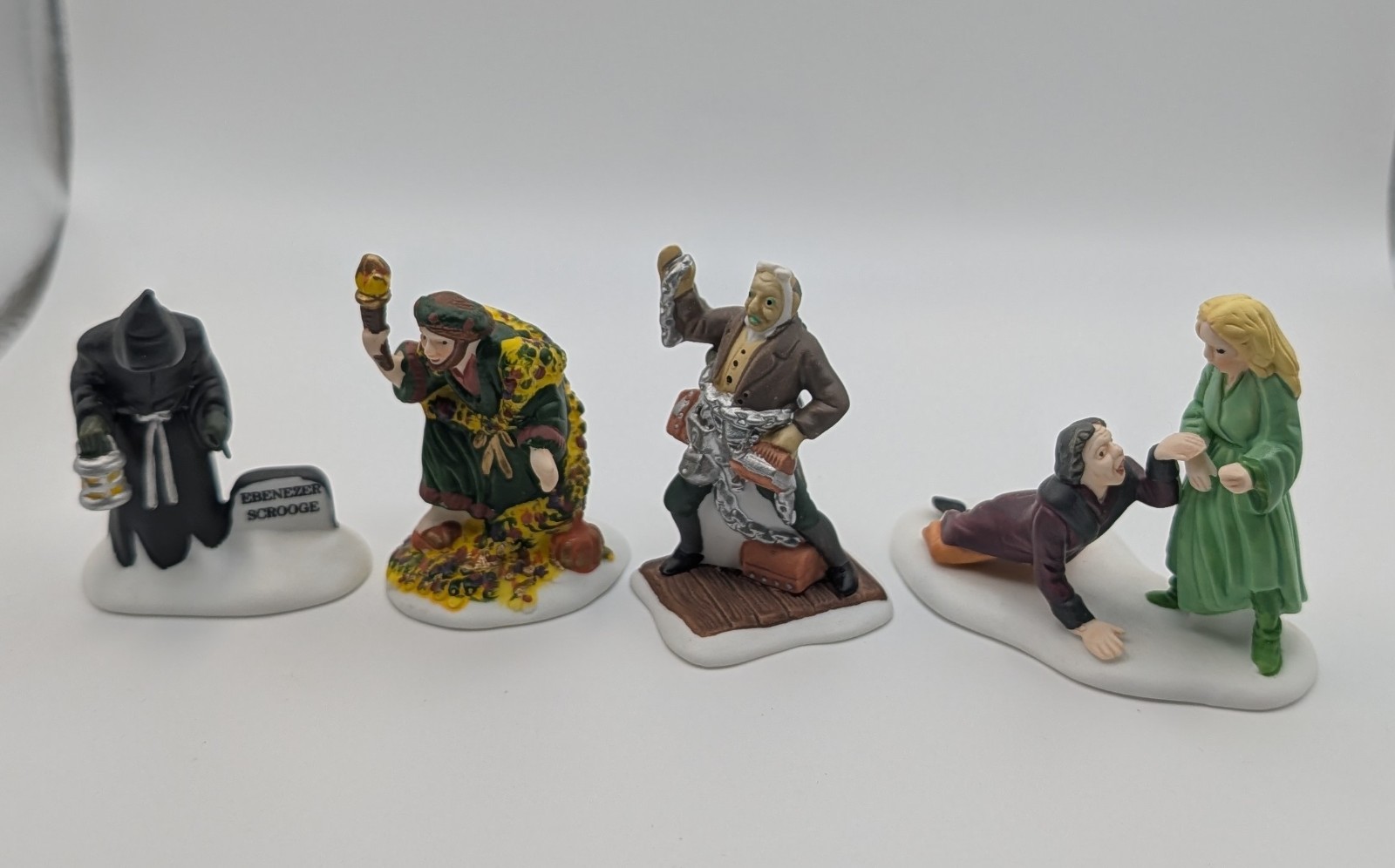 DEPT 56 HERITAGE VILLAGE COLLECTION “CHRISTMAS CAROL SPIRITS” SET OF 4 #5589-1