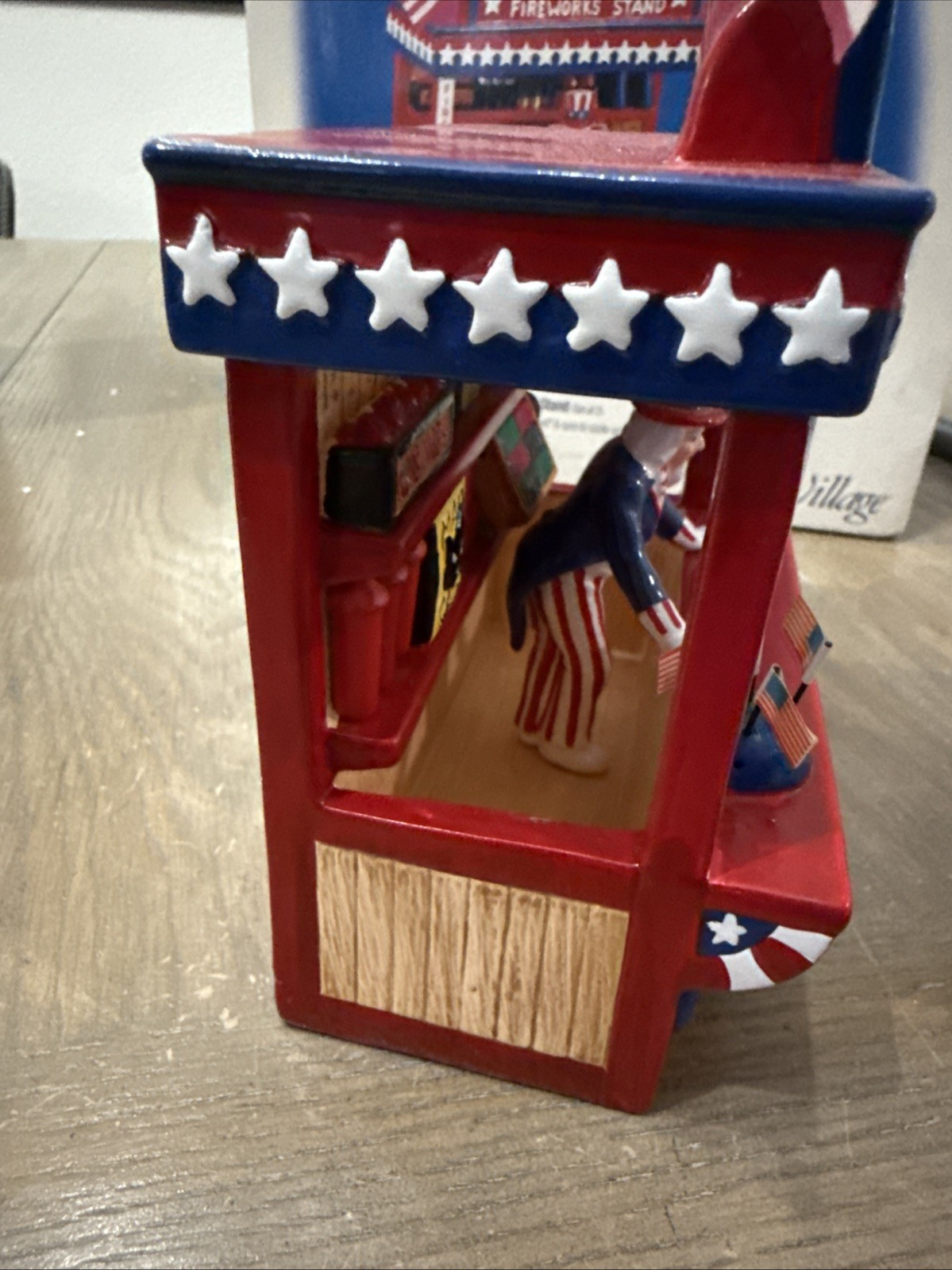 Department 56 Uncle Sam’s Firework Stand No Little Boy