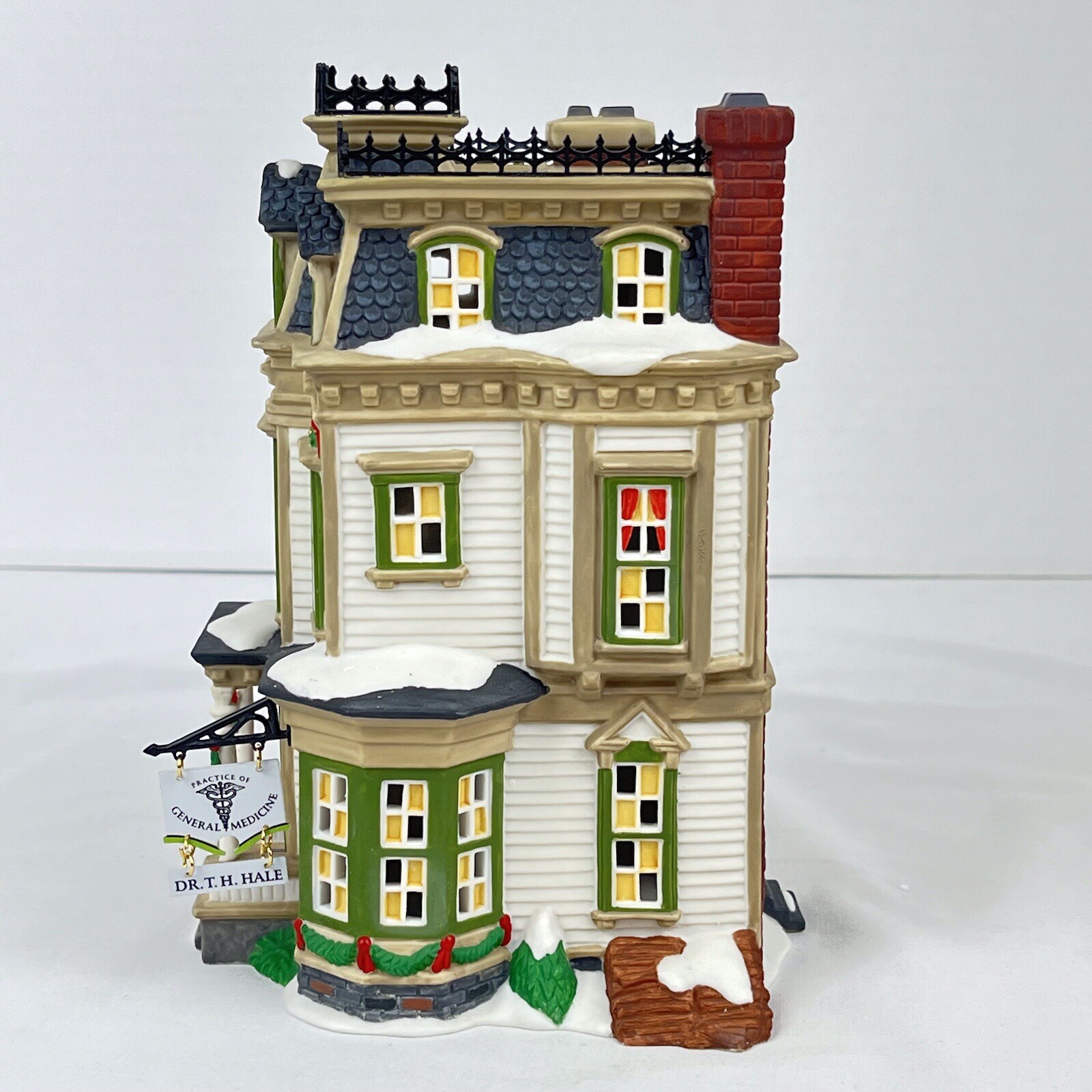 Dept 56 New England Village Series Hale & Hardy House with Signs 1999 Retired