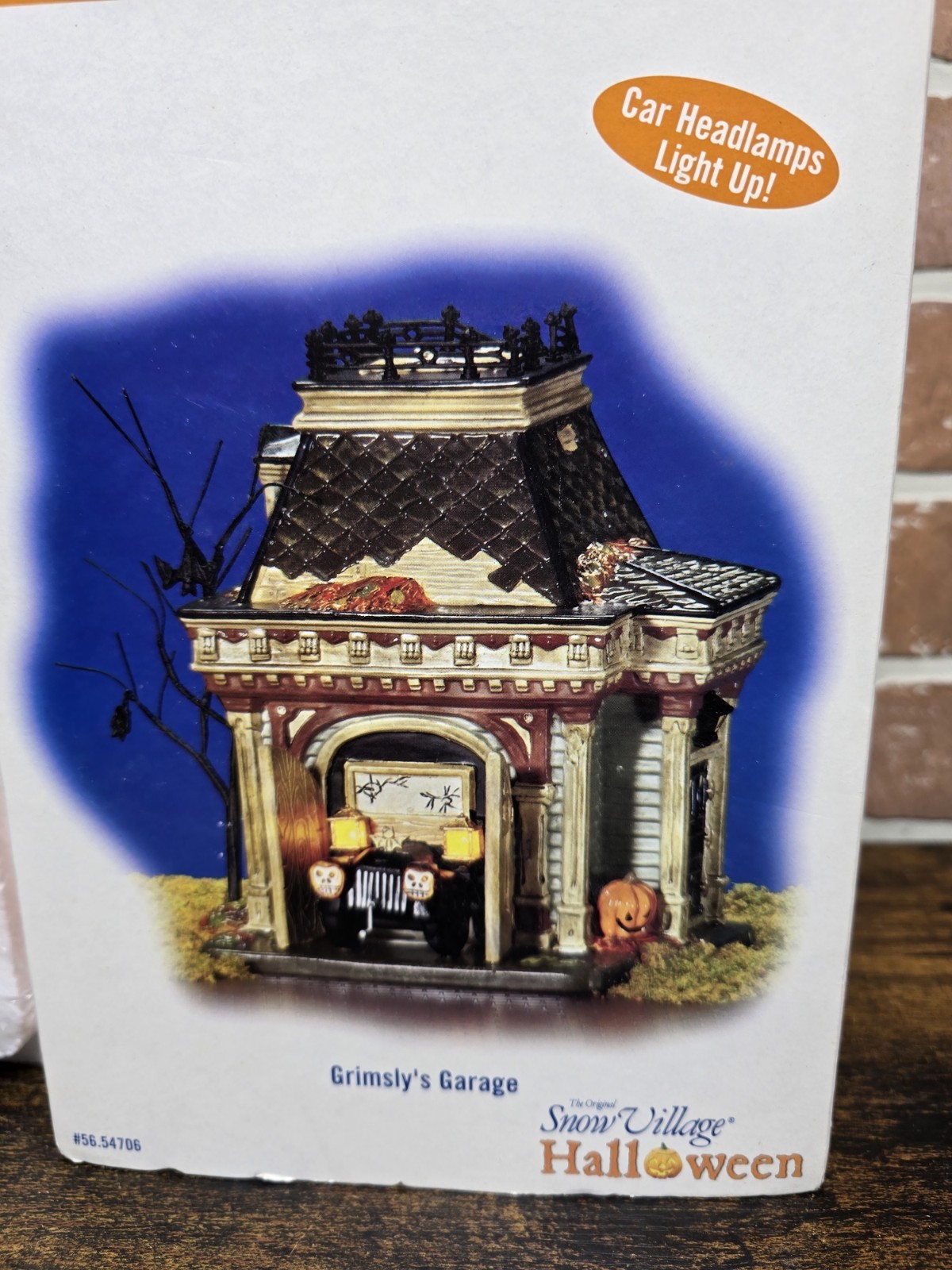 Vintage 2005 Dept 56 Halloween Village Grimsly’s Garage New Unused Retired Works