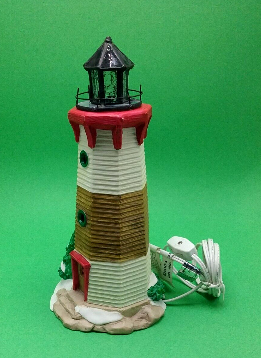 1998 Seasonal Specialties Co. Lighted Christmas Village LightHouse 10.5″ Ceramic