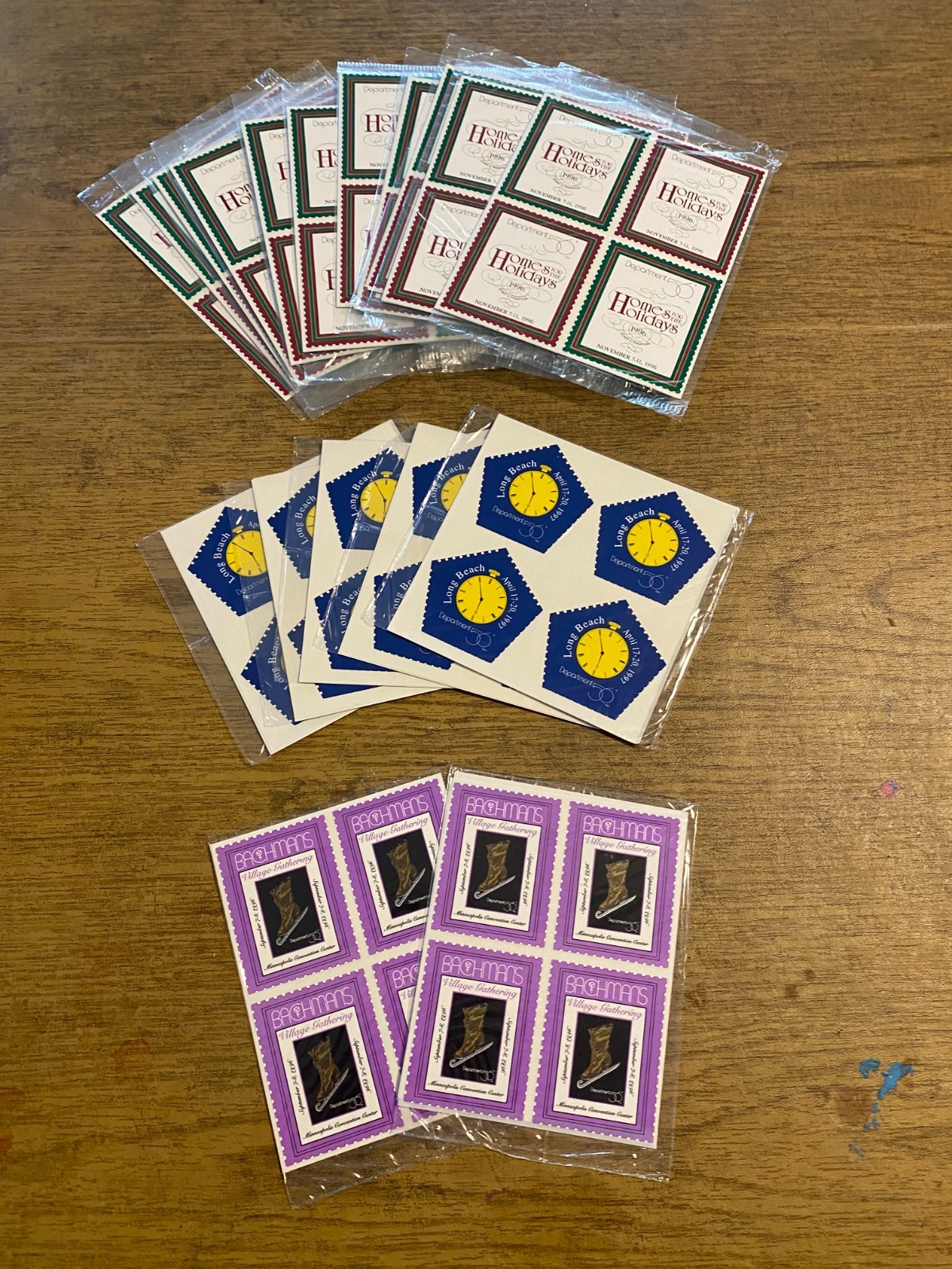 17 Vintage Department 56 Event Souvenir Stamp Sheets 1996-1997 Rare Collector Lo