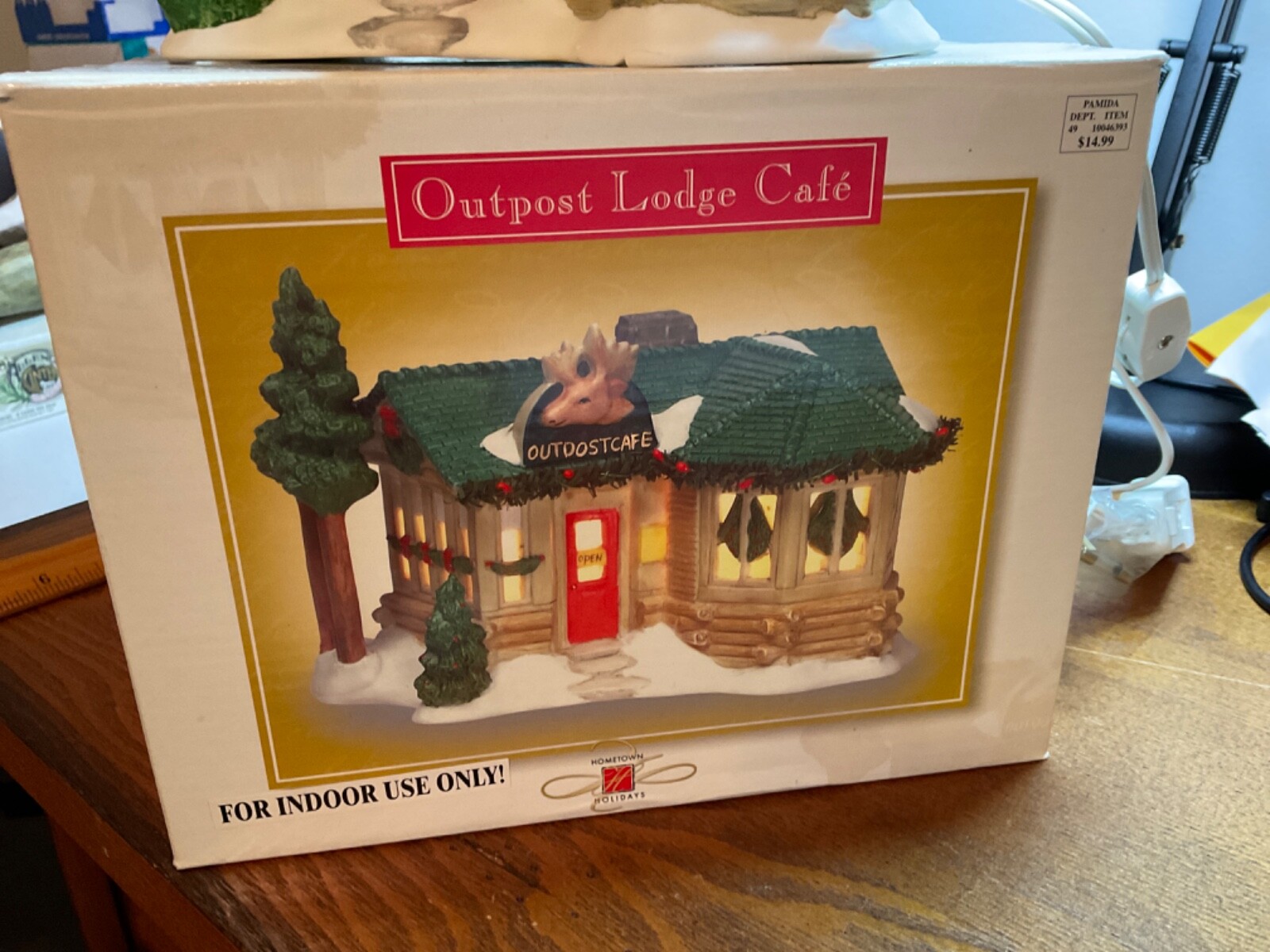 Outpost Lodge Cafe by Hometown Holidays-Lighted Village with figures