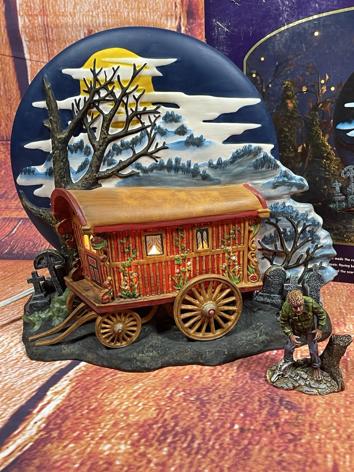 Halloween Department 56 The Wolf Man’s Curse Classics Monsters Set 56.59304