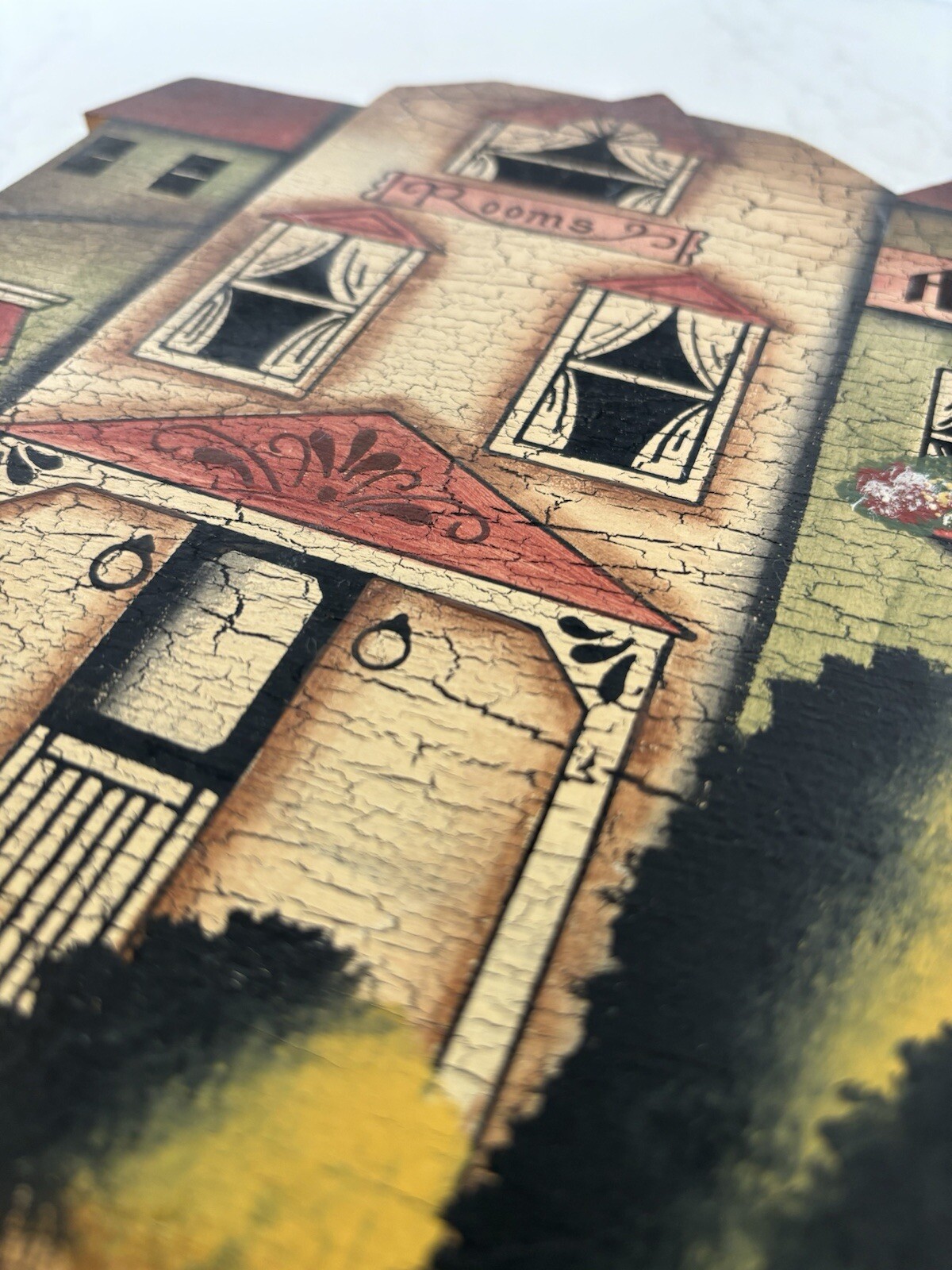 Large Wood Painted Block Village Wood-n-Wonders – Cat’s Meow Style