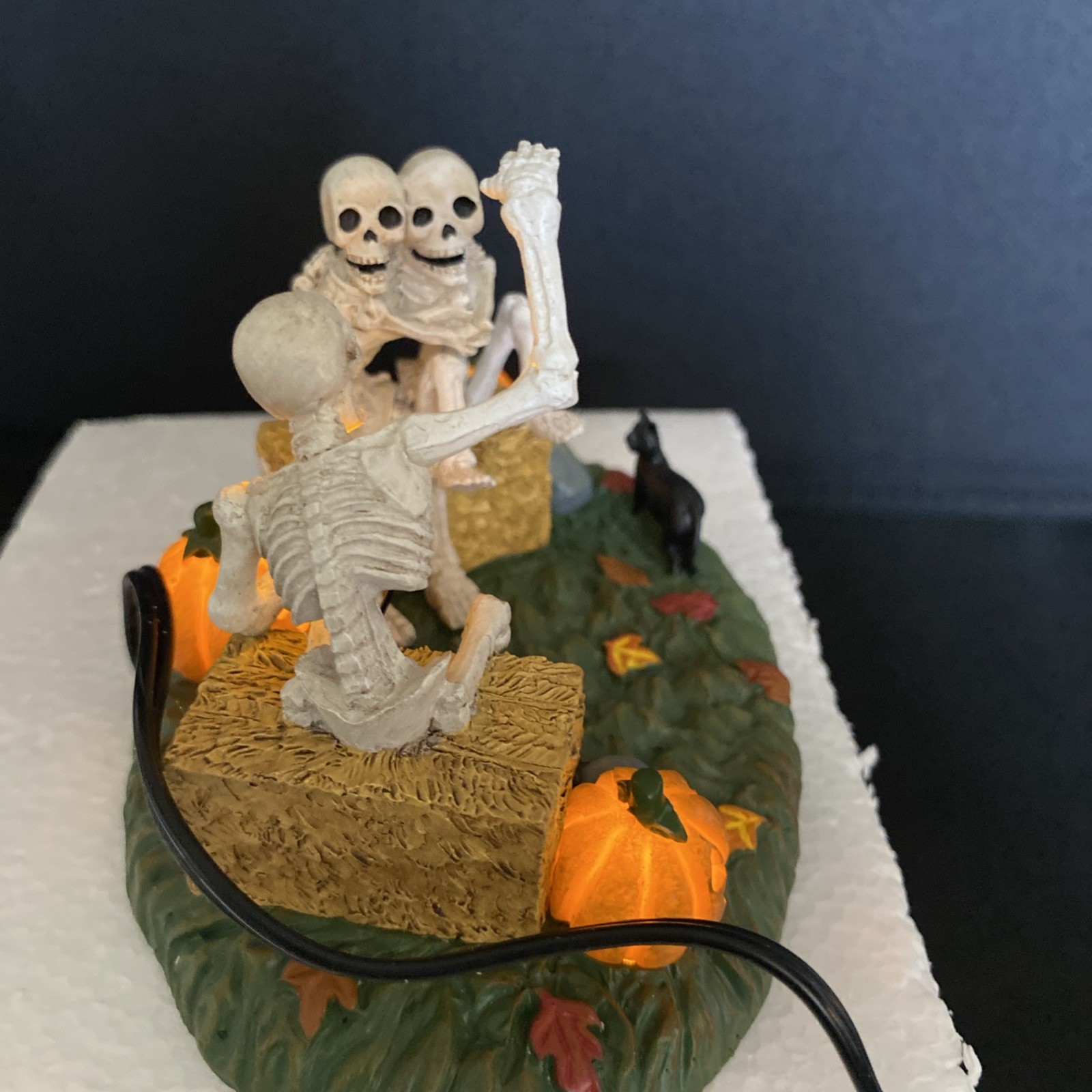 Dept 56 Halloween “Scary Skeleton Stories” Lighted Table Accent No Batteries No