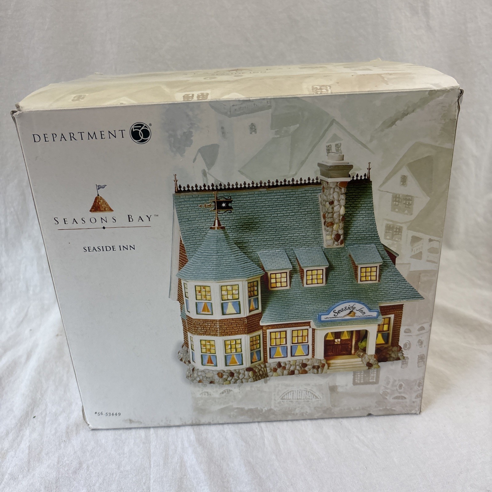 VINTAGE NOS 2001 Dept 56 Season’s Bay Seaside Inn Village House #53449