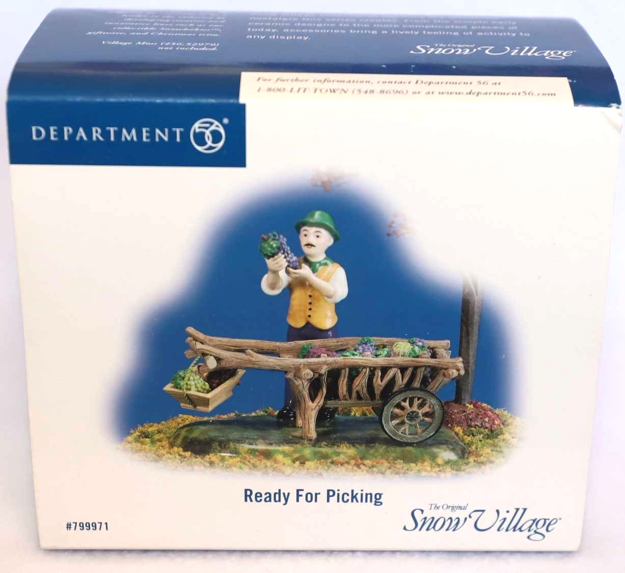 DEPT 56 READY FOR PICKING 799971 SNOW VILLAGE CHRISTMAS