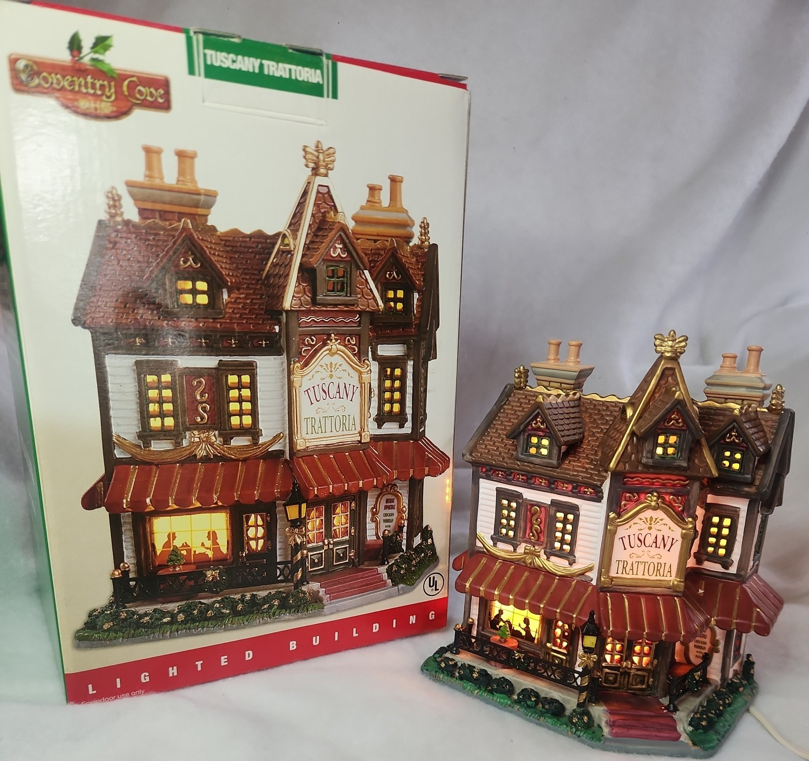 LEMAX COVENTRY COVE “TUSCANY TRATTORIA” Christmas Village house w/cord NIB