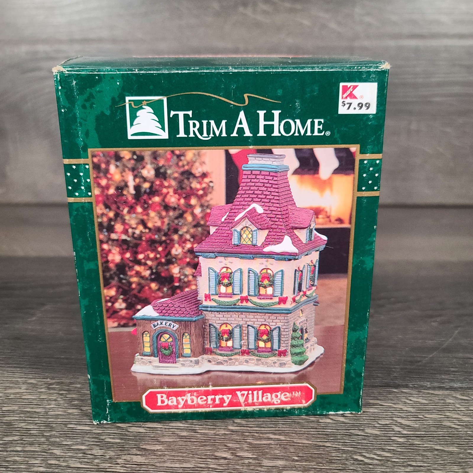 Trim A Home Bayberry Village Porcelain Lighted House Bakery w/Light & Box