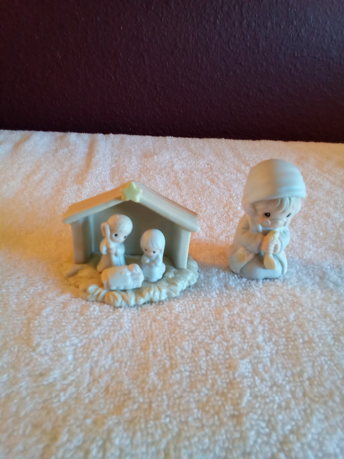 2PC 1992 Enesco Sugar Town Collectibles Grandfather#529516&Nativity#529508 NoBox