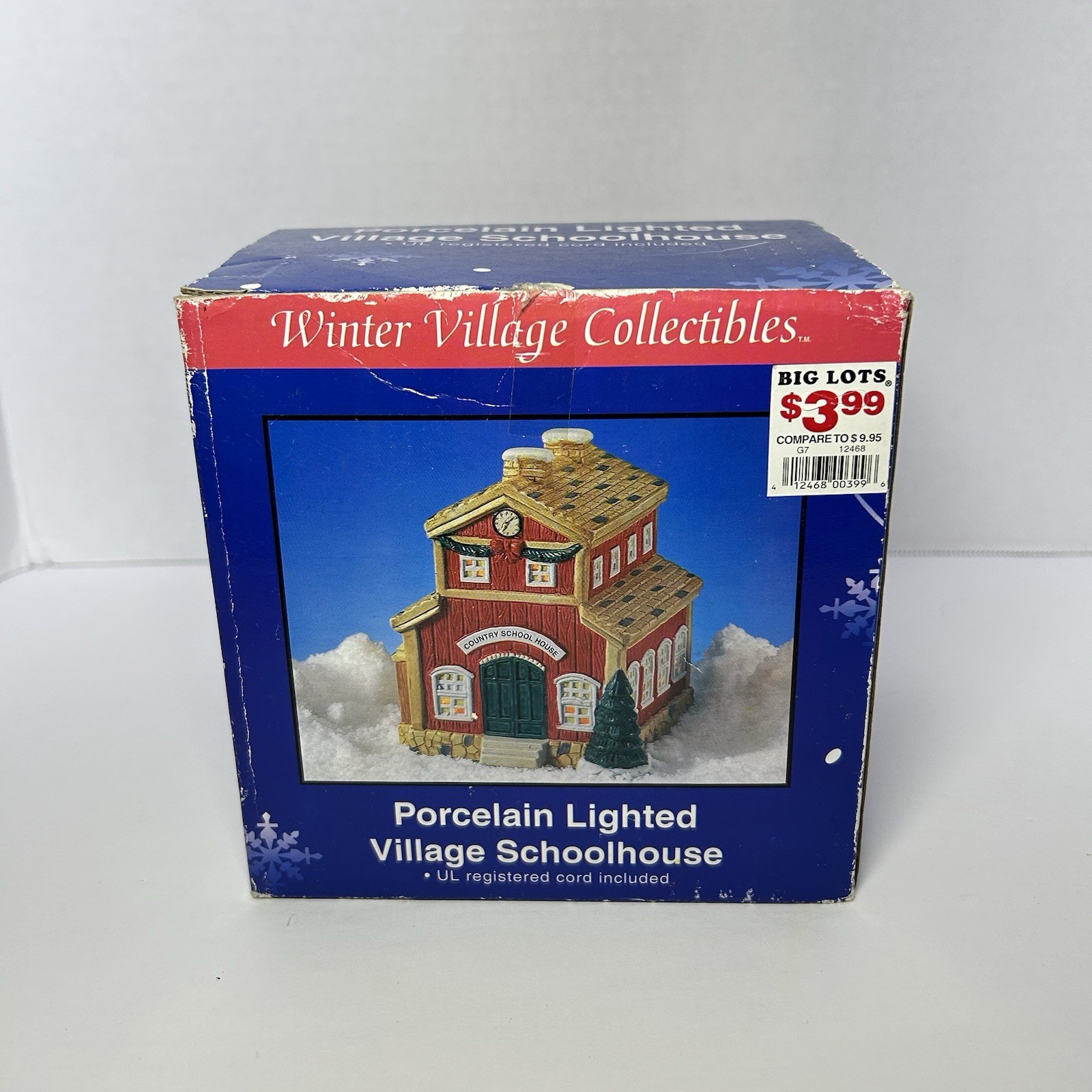 Winter Village Collections Porcelain Lighted Village Schoolhouse No Cord