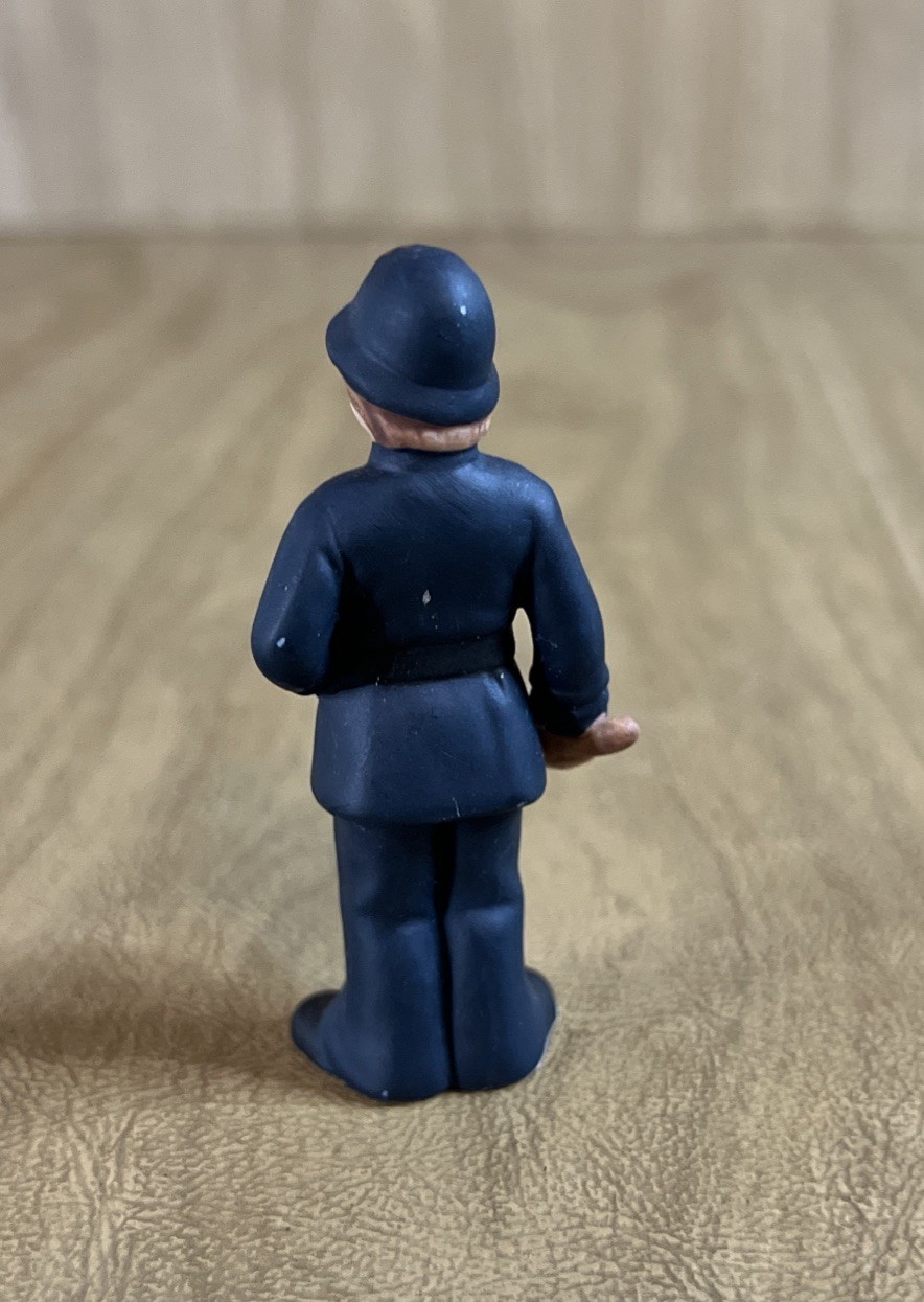 Vintage Lefton Colonial Village Officer Casey Figurine Police Officer 2.5”
