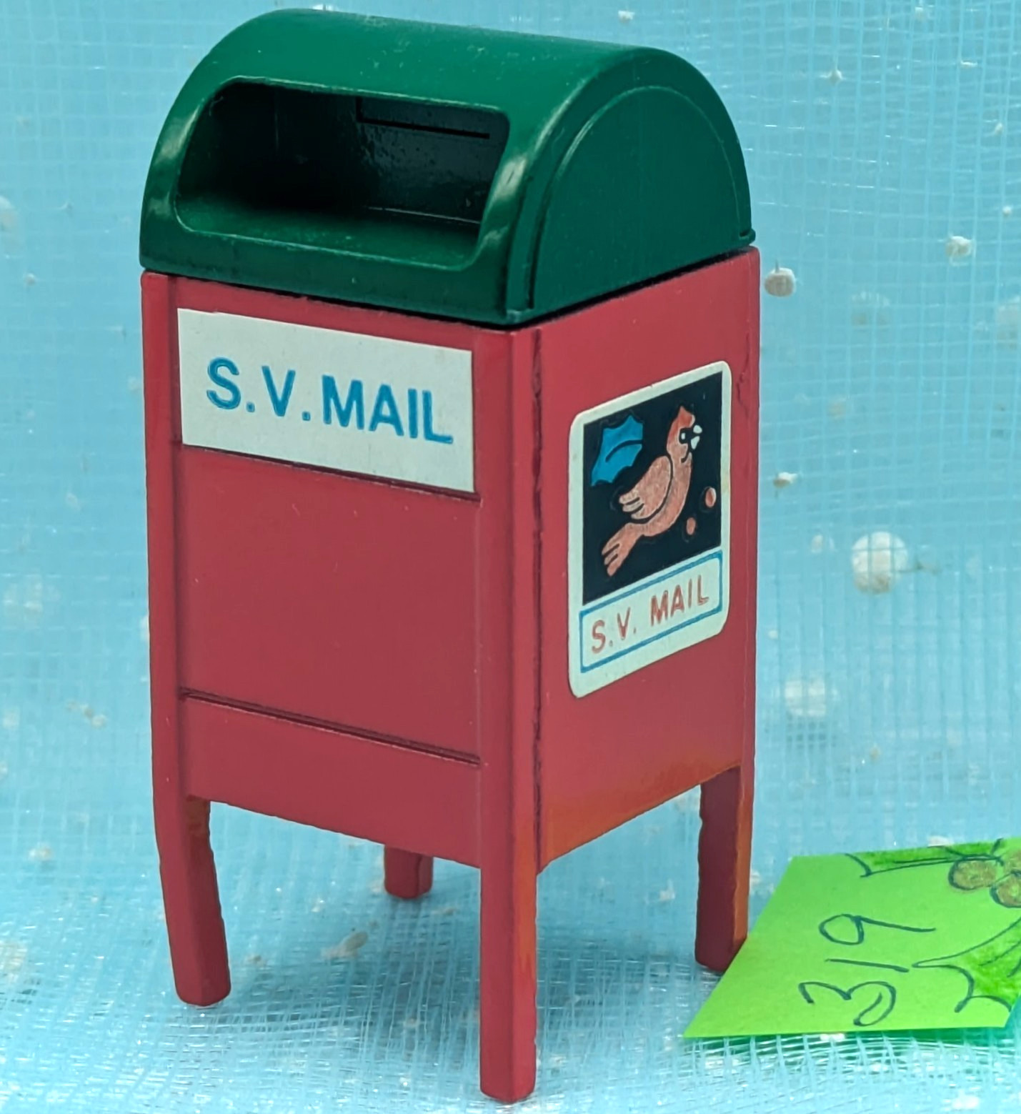 *READ Dept 56 Metal S. V. Mail Mailbox Christmas Village Accessory NO BOX INV319
