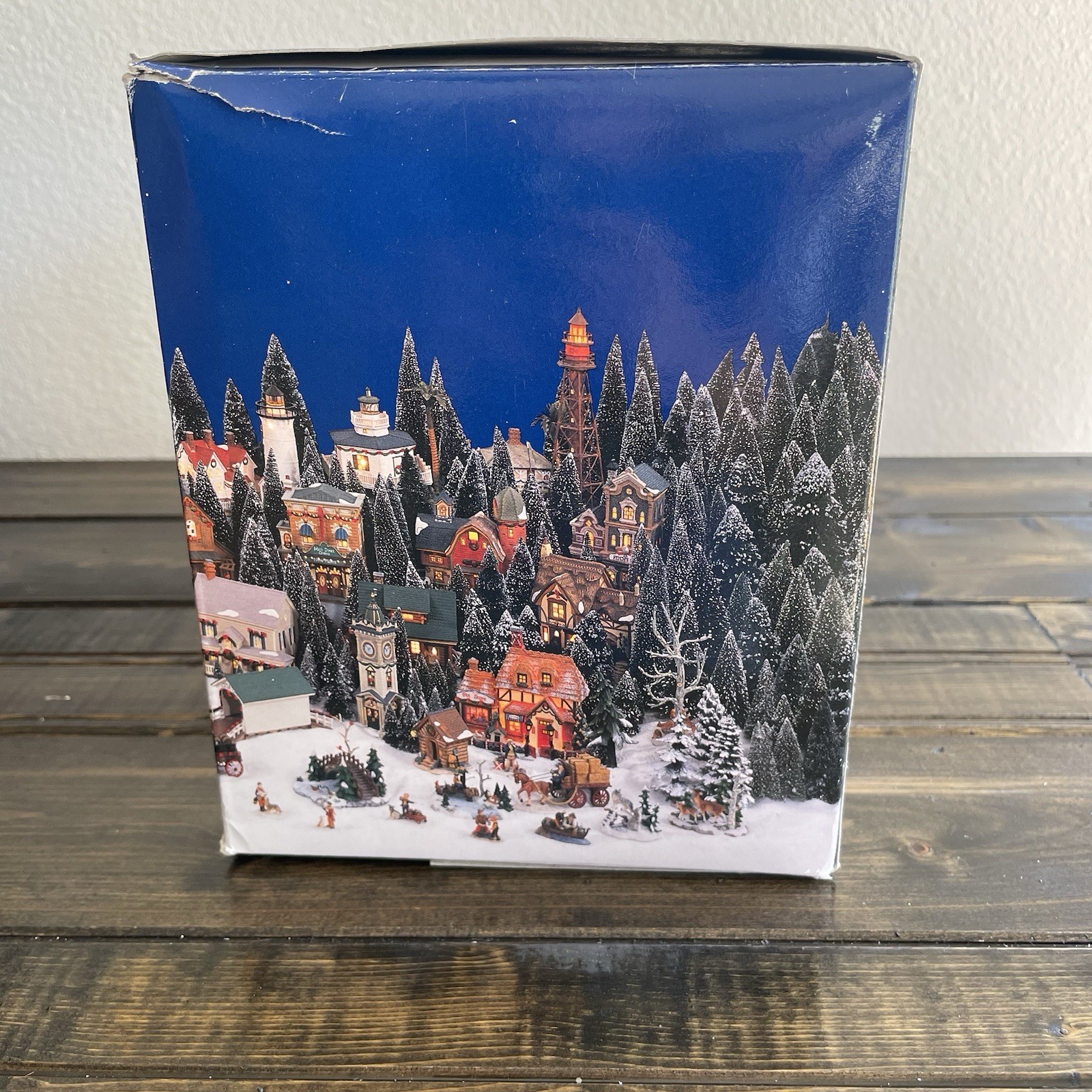 Heartland Valley Christmas Village Accessory Winter Camping Rowboat Campfire