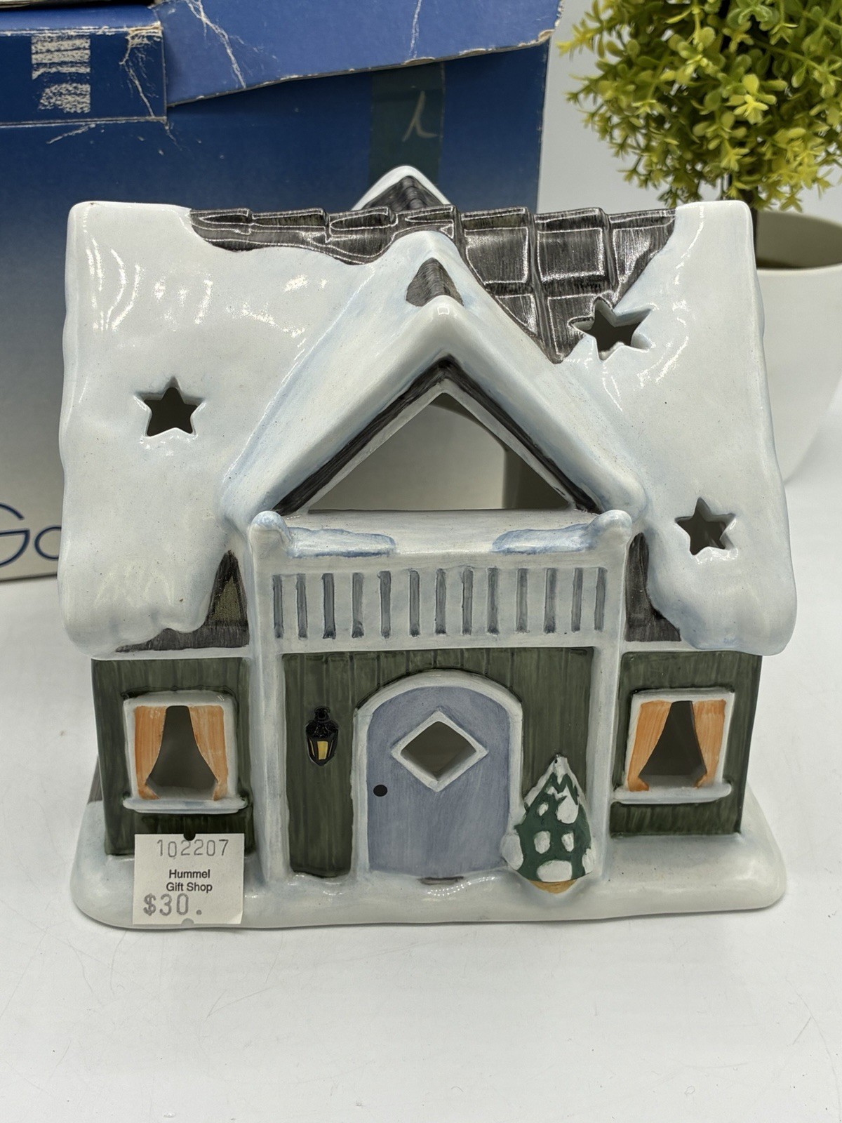 Goebel 726 Ride Into Christmas Nativity Hut Stable Luminary Western Germany IOB