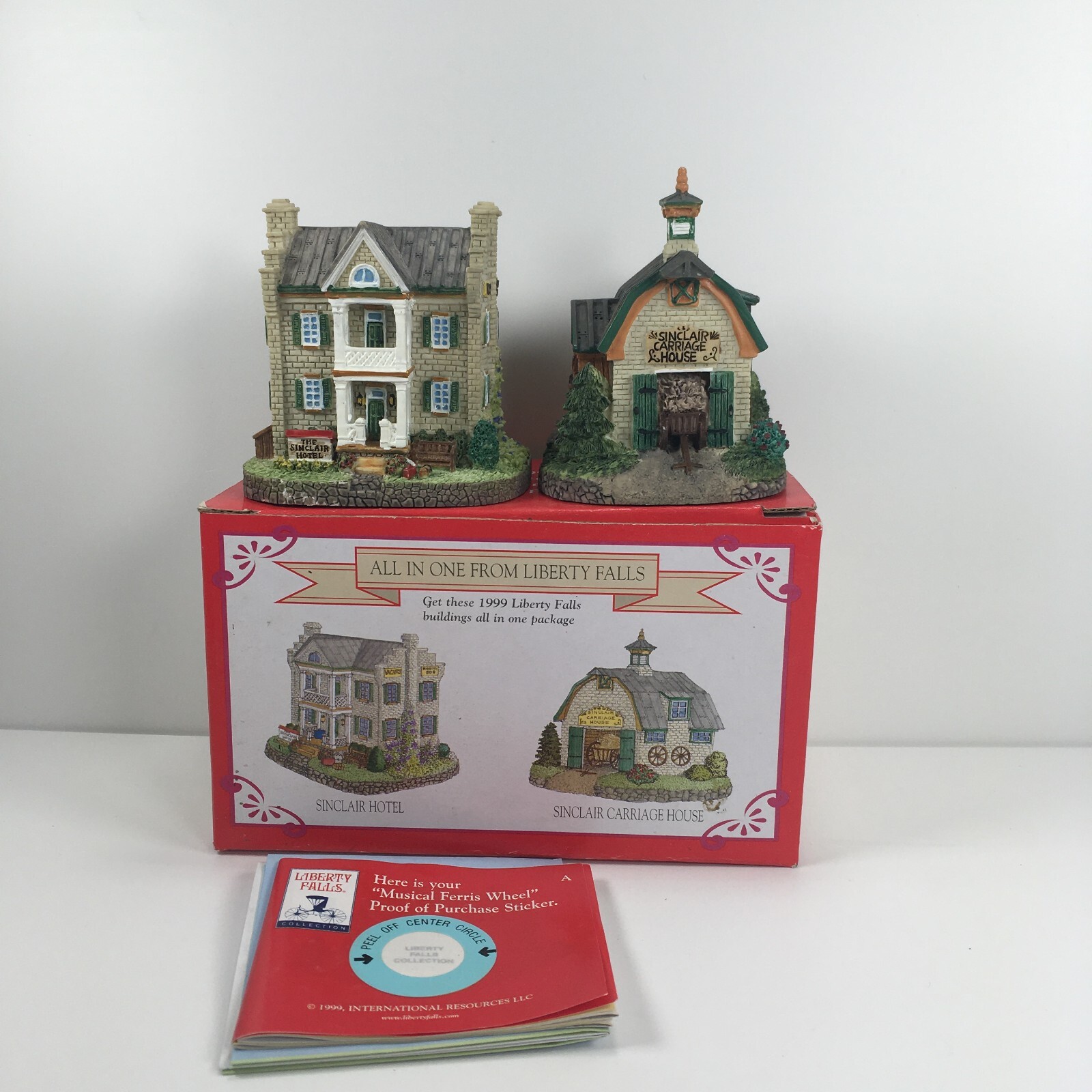 Lot of 2 Liberty Falls Sinclair Hotel/Carriage House & Riverside Lodge/BathHouse